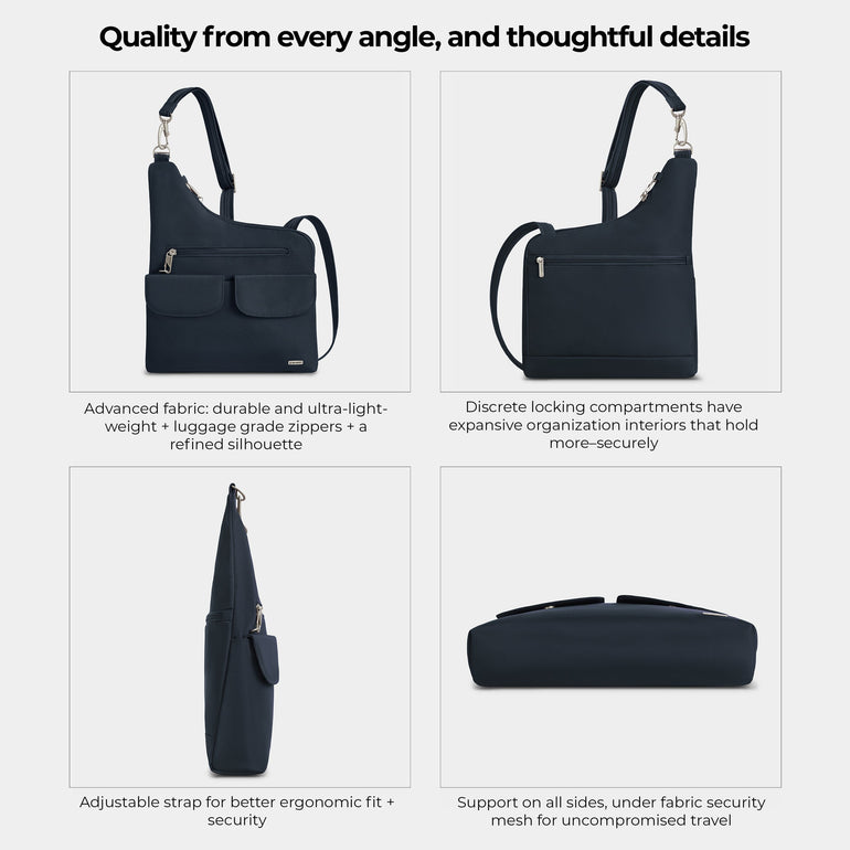 Travelon Cross-Body Bag Travelon Anti-Theft Classic Crossbody Bag (RFID Blocking)
