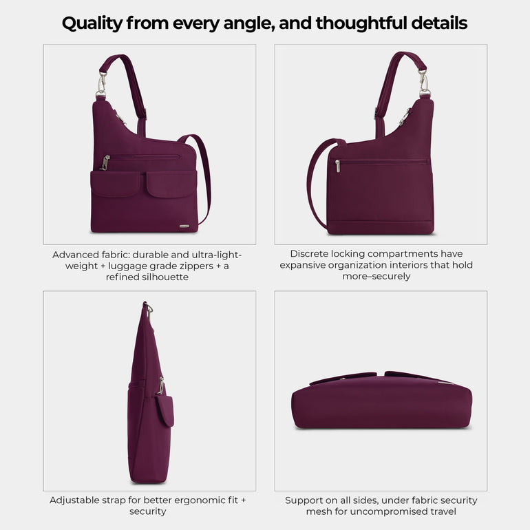 Travelon Cross-Body Bag Travelon Anti-Theft Classic Crossbody Bag (RFID Blocking)