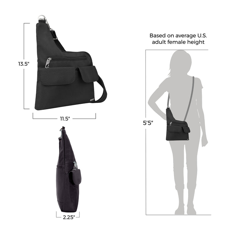 Travelon Cross-Body Bag Travelon Anti-Theft Classic Crossbody Bag (RFID Blocking)