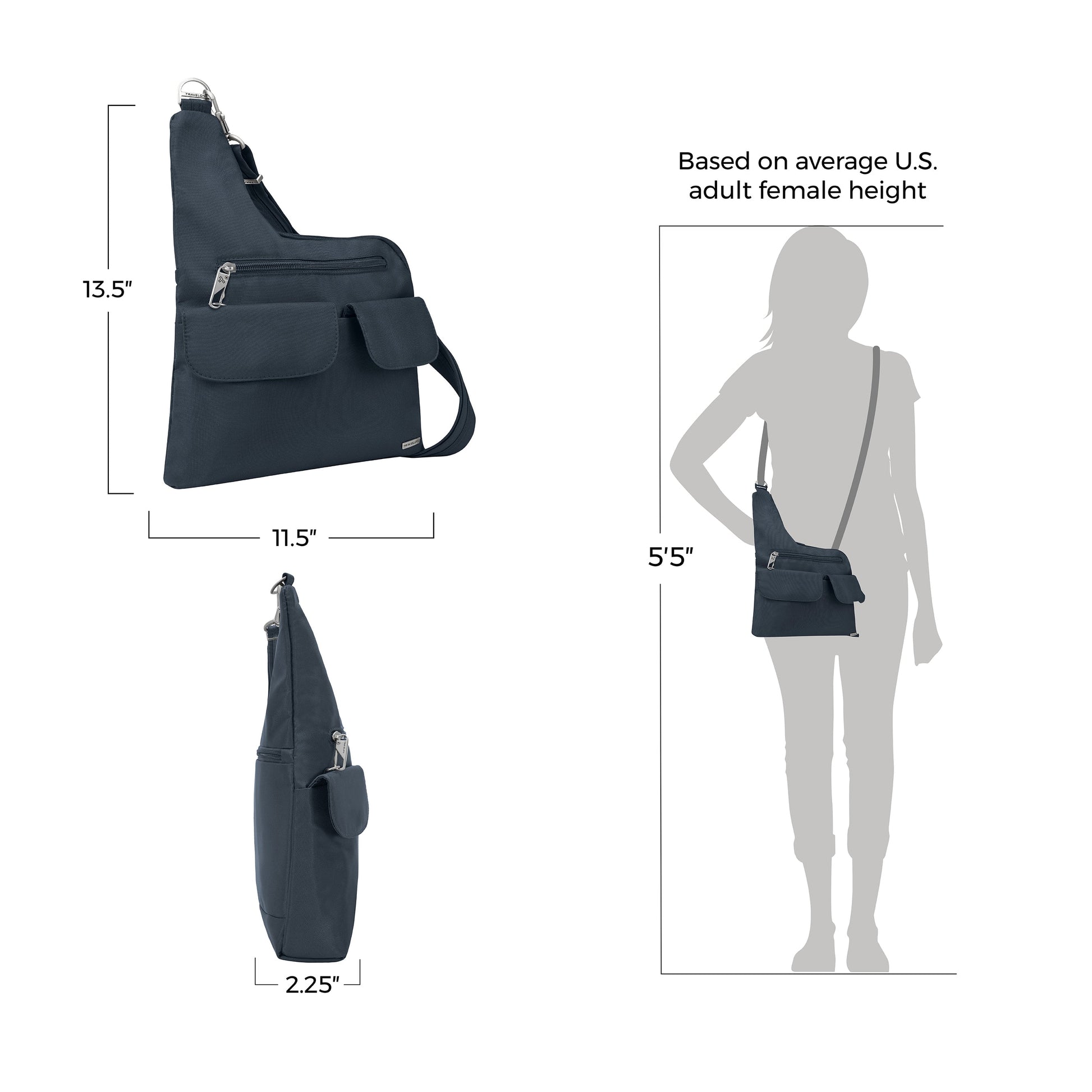 Travelon Cross-Body Bag Travelon Anti-Theft Classic Crossbody Bag (RFID Blocking)