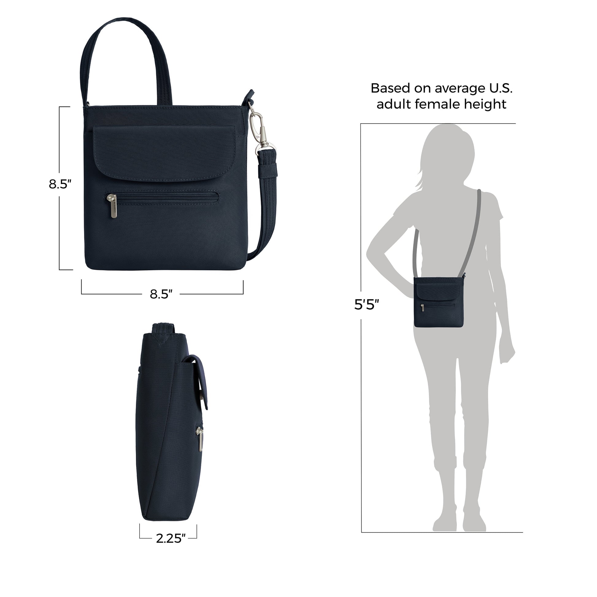 Travelon Cross-Body Bag Travelon Anti-Theft Classic Mini Shoulder Bag