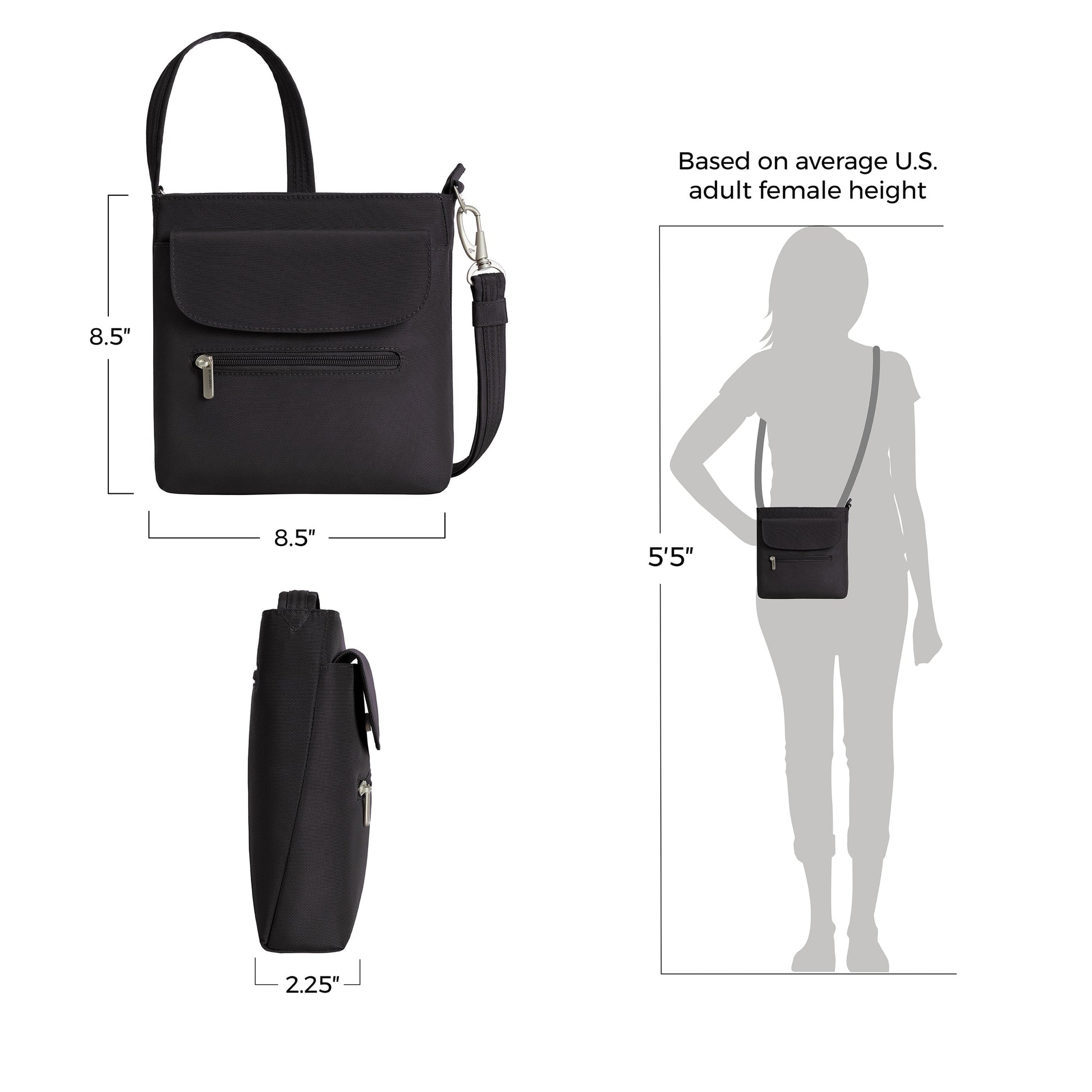 Travelon Cross-Body Bag Travelon Anti-Theft Classic Mini Shoulder Bag
