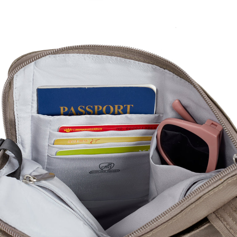 Travelon Cross-Body Bag Travelon Anti-Theft Classic Slim Double Zip Crossbody