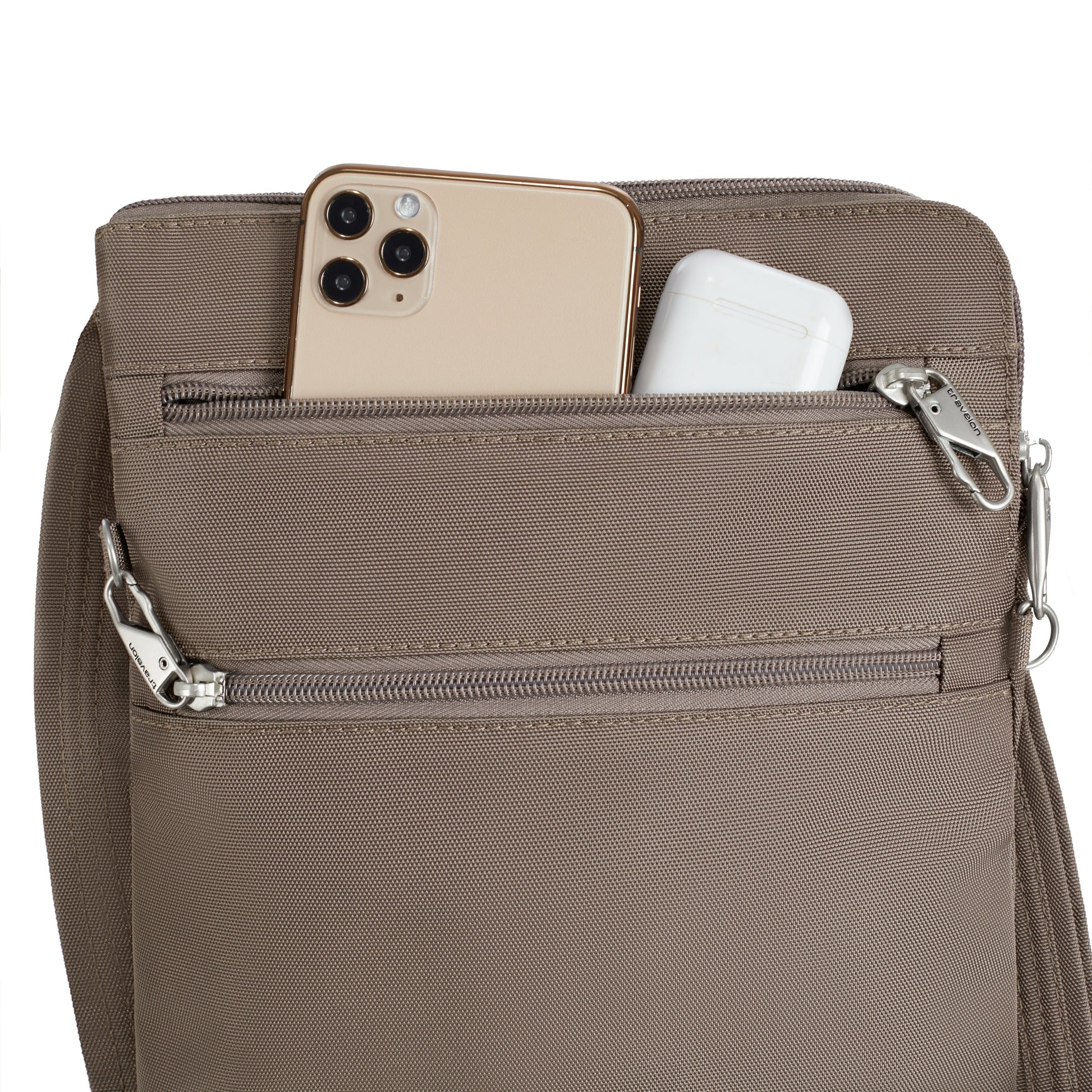 Travelon Cross-Body Bag Travelon Anti-Theft Classic Slim Double Zip Crossbody