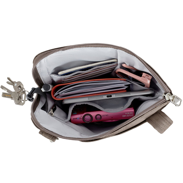 Travelon Cross-Body Bag Travelon Anti-Theft Classic Slim Double Zip Crossbody