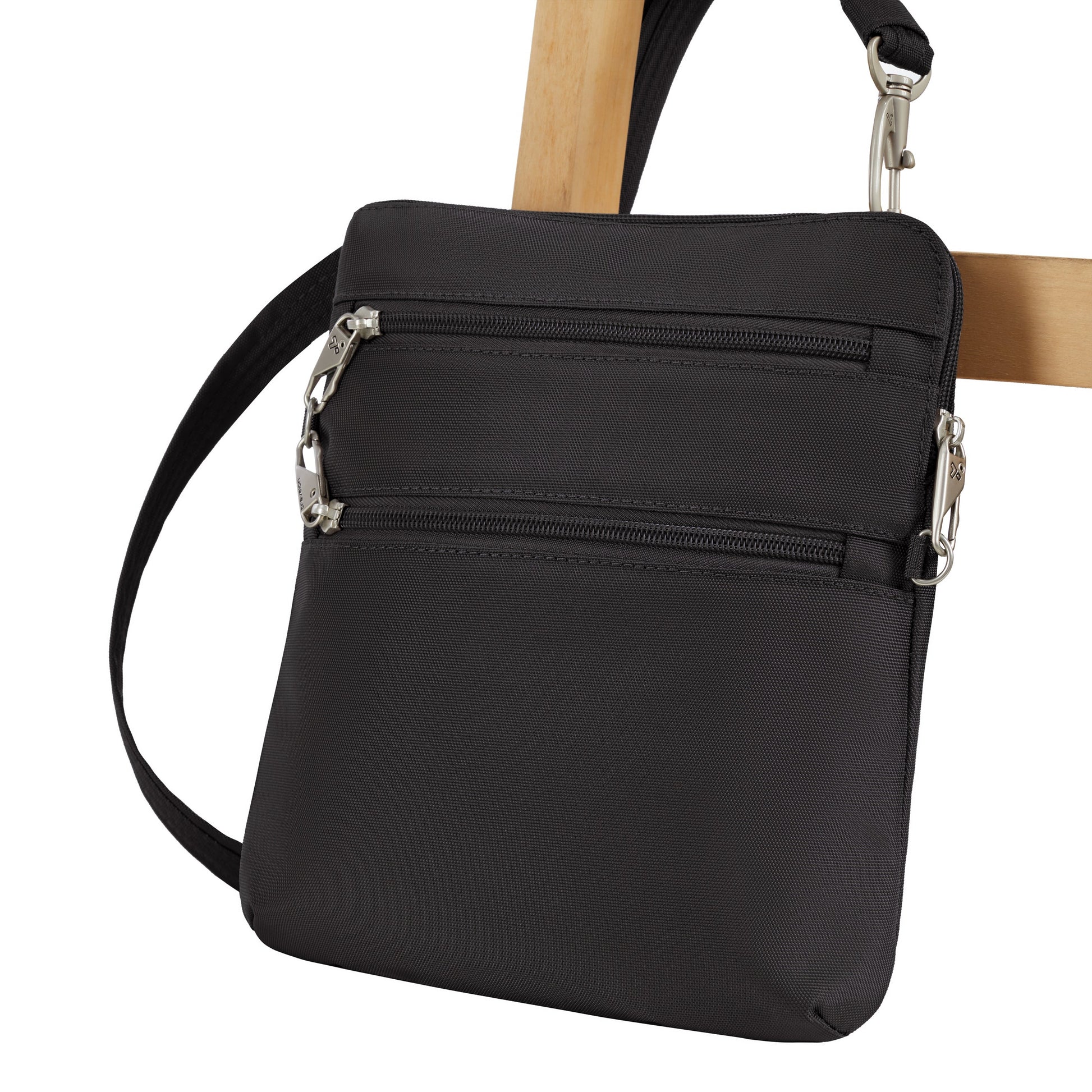Travelon Cross-Body Bag Travelon Anti-Theft Classic Slim Double Zip Crossbody