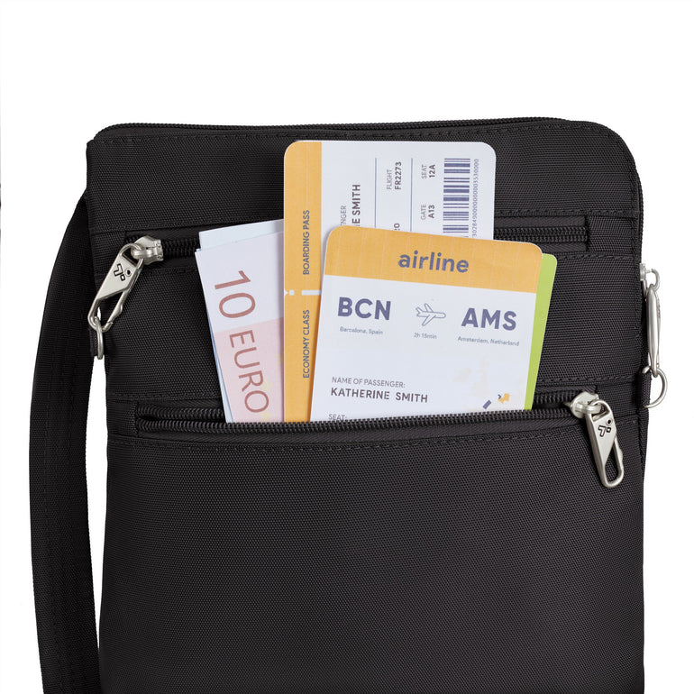 Travelon Cross-Body Bag Travelon Anti-Theft Classic Slim Double Zip Crossbody