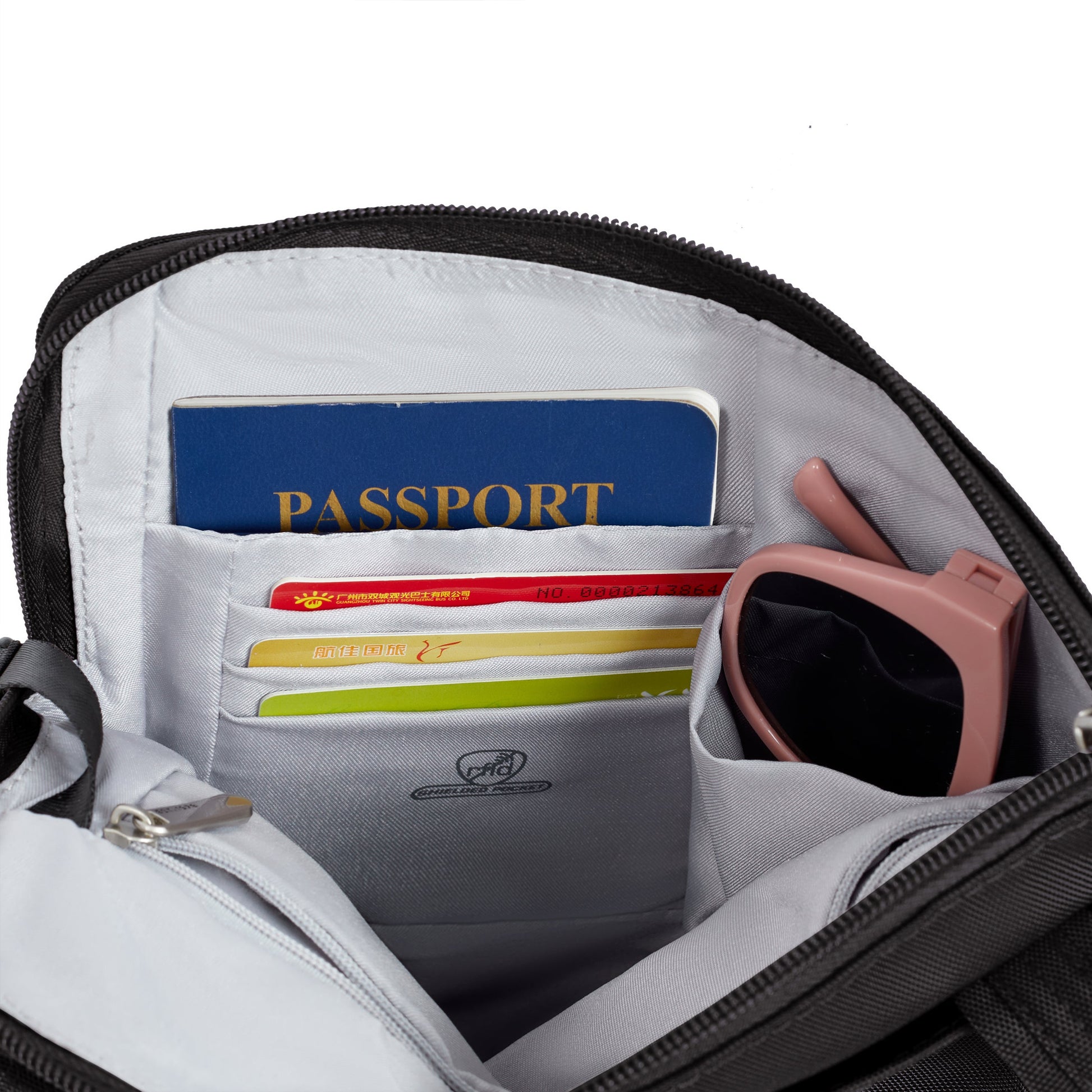 Travelon Cross-Body Bag Travelon Anti-Theft Classic Slim Double Zip Crossbody