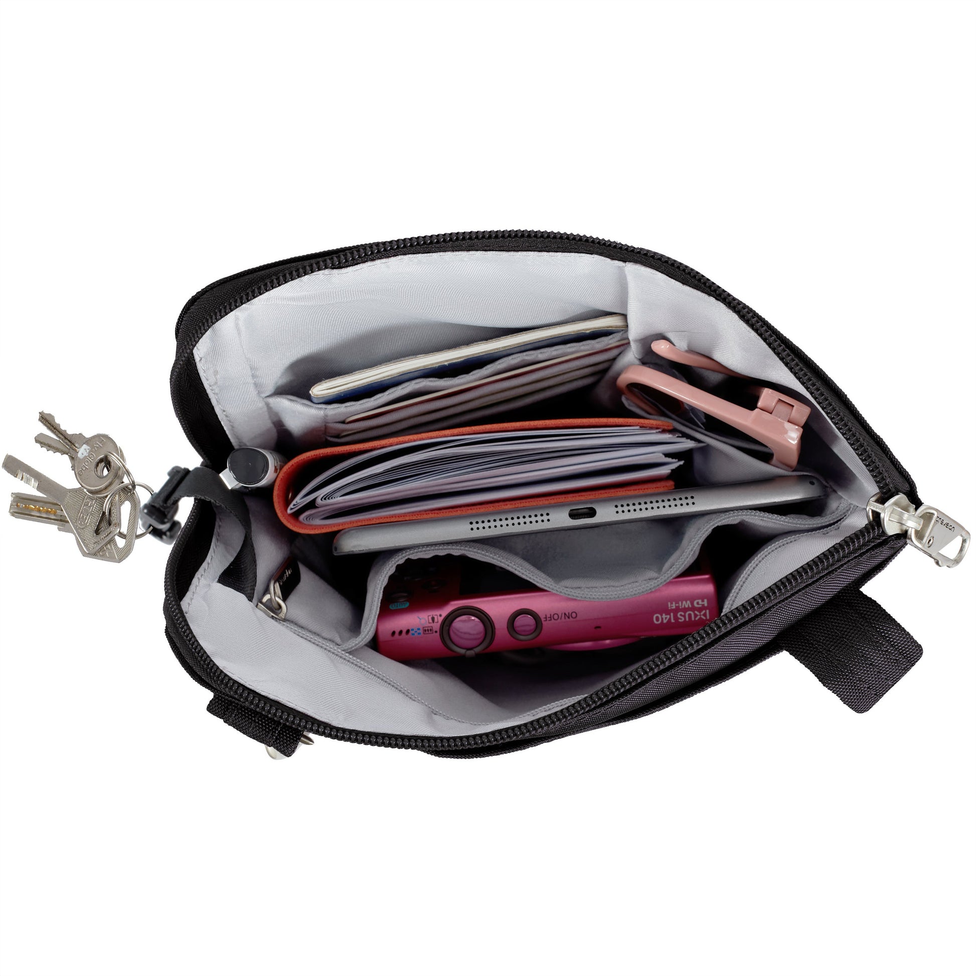 Travelon Cross-Body Bag Travelon Anti-Theft Classic Slim Double Zip Crossbody