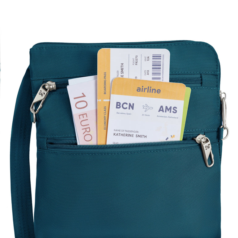 Travelon Cross-Body Bag Travelon Anti-Theft Classic Slim Double Zip Crossbody