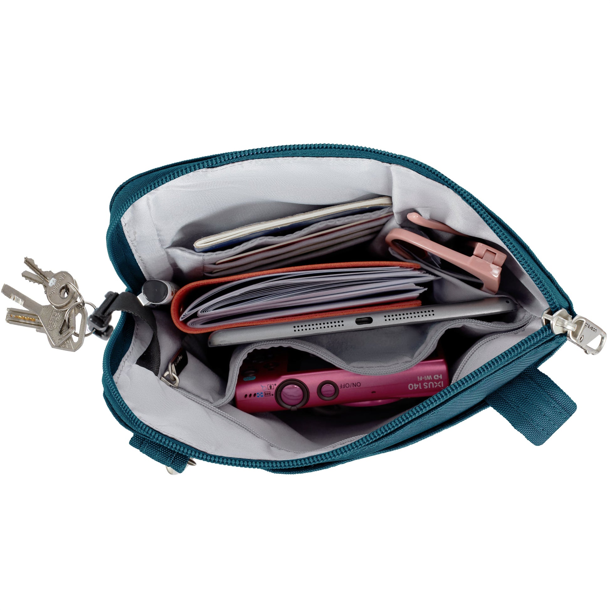Travelon Cross-Body Bag Travelon Anti-Theft Classic Slim Double Zip Crossbody