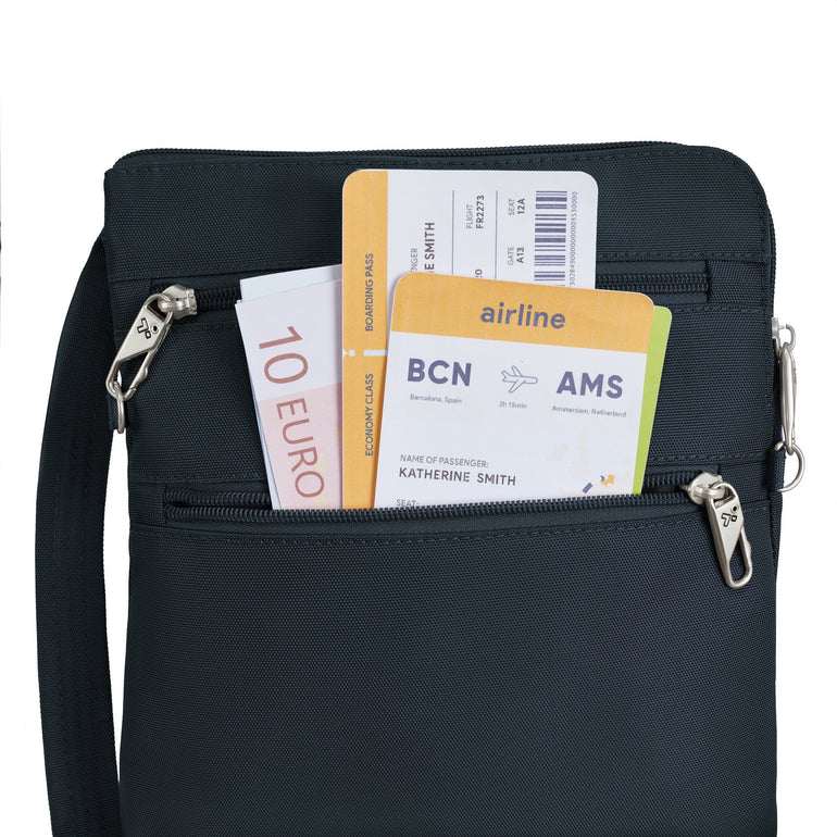 Travelon Cross-Body Bag Travelon Anti-Theft Classic Slim Double Zip Crossbody