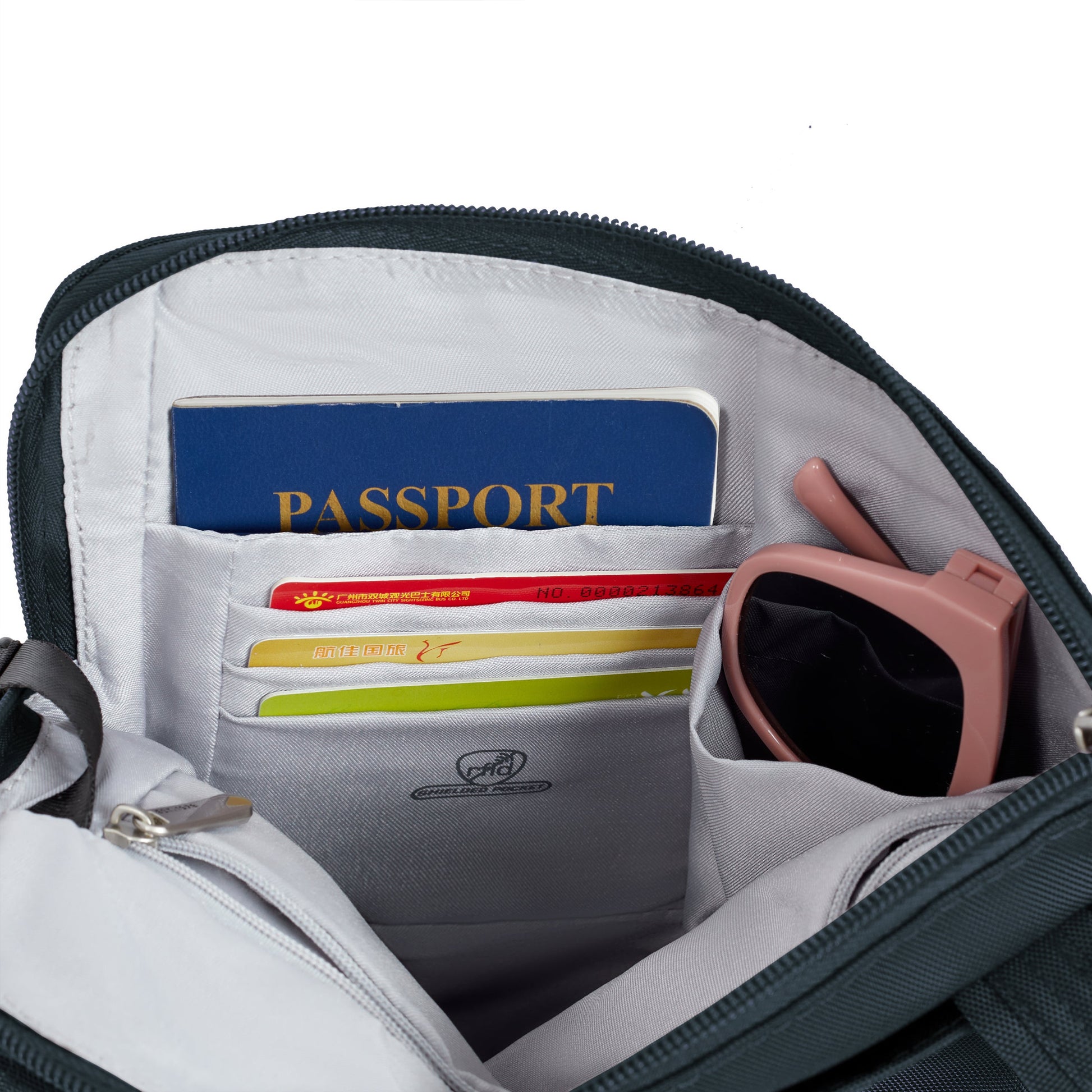 Travelon Cross-Body Bag Travelon Anti-Theft Classic Slim Double Zip Crossbody