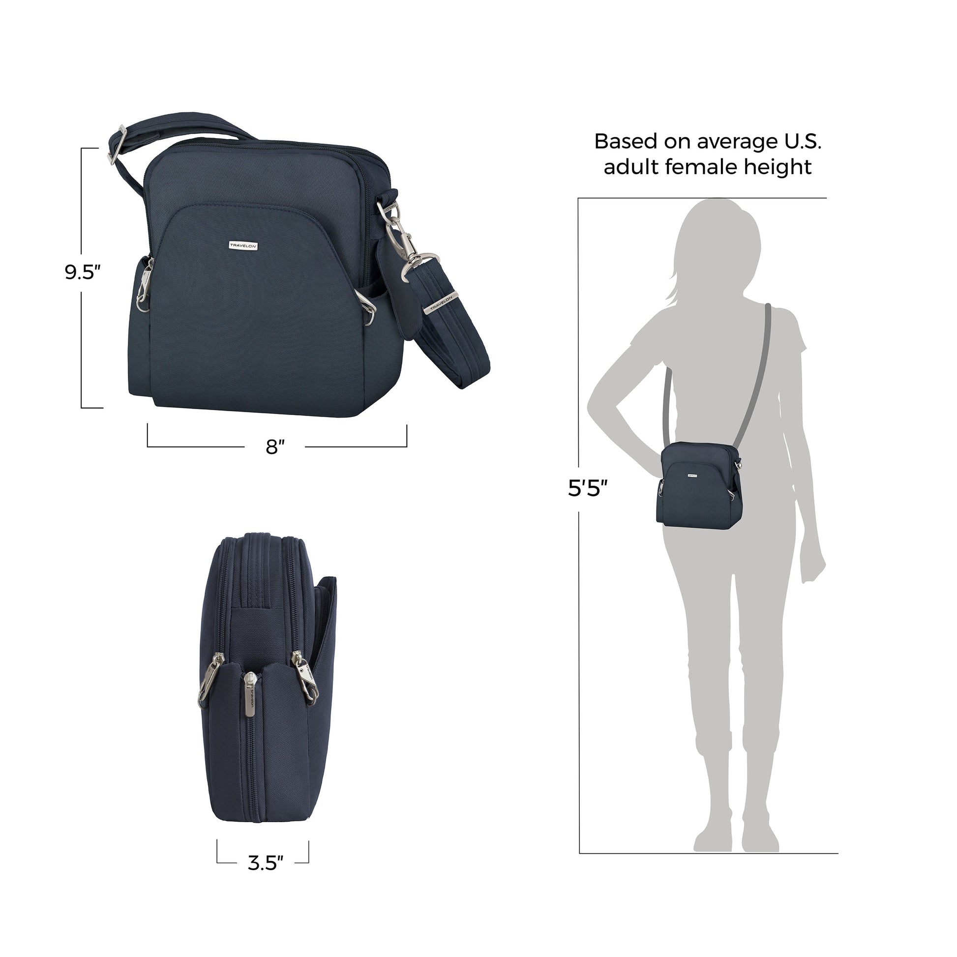 Travelon Cross-Body Bag Travelon Anti-Theft Classic Travel Bag