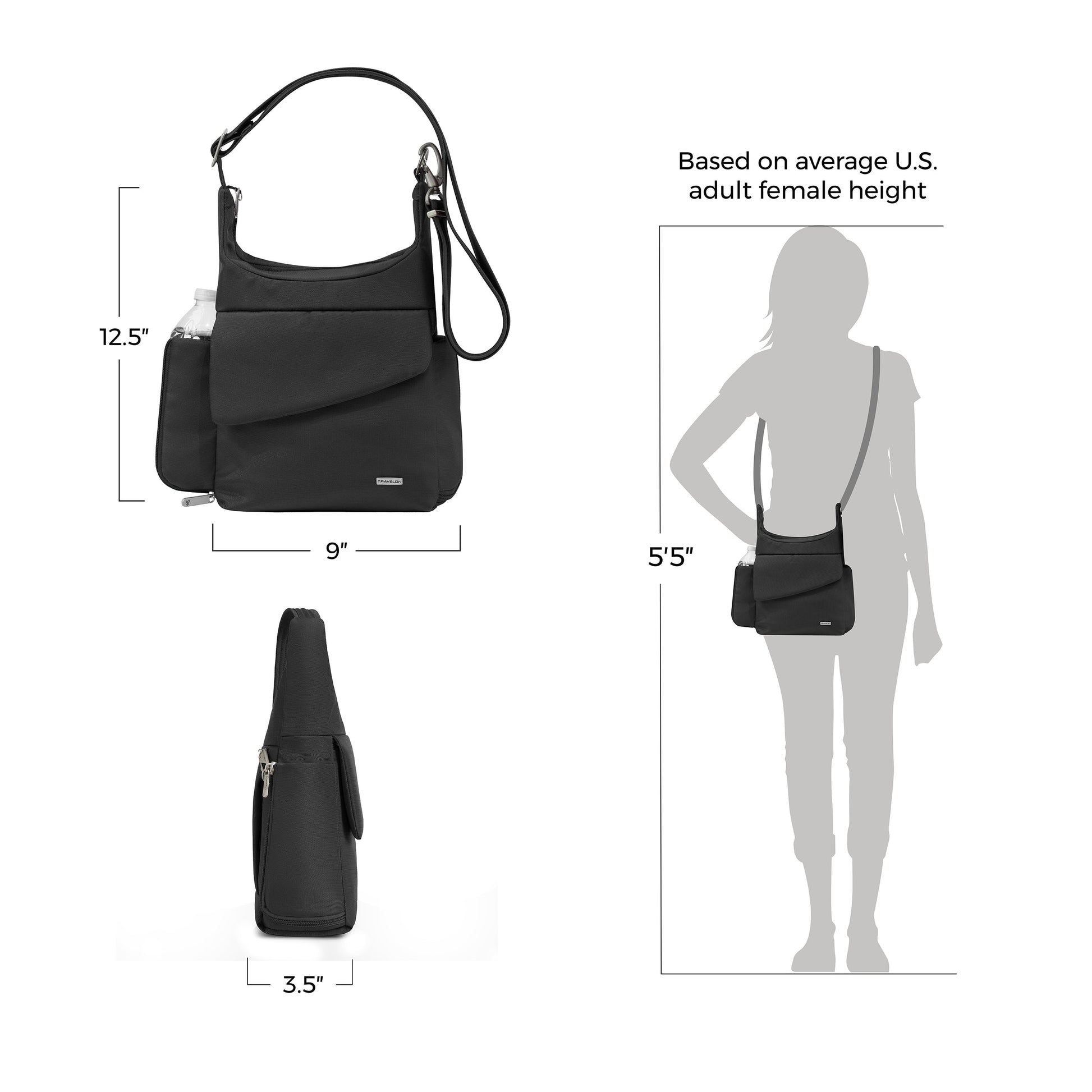 Travelon Messenger Travelon Anti-Theft Classic Messenger Bag (RFID Blocking)