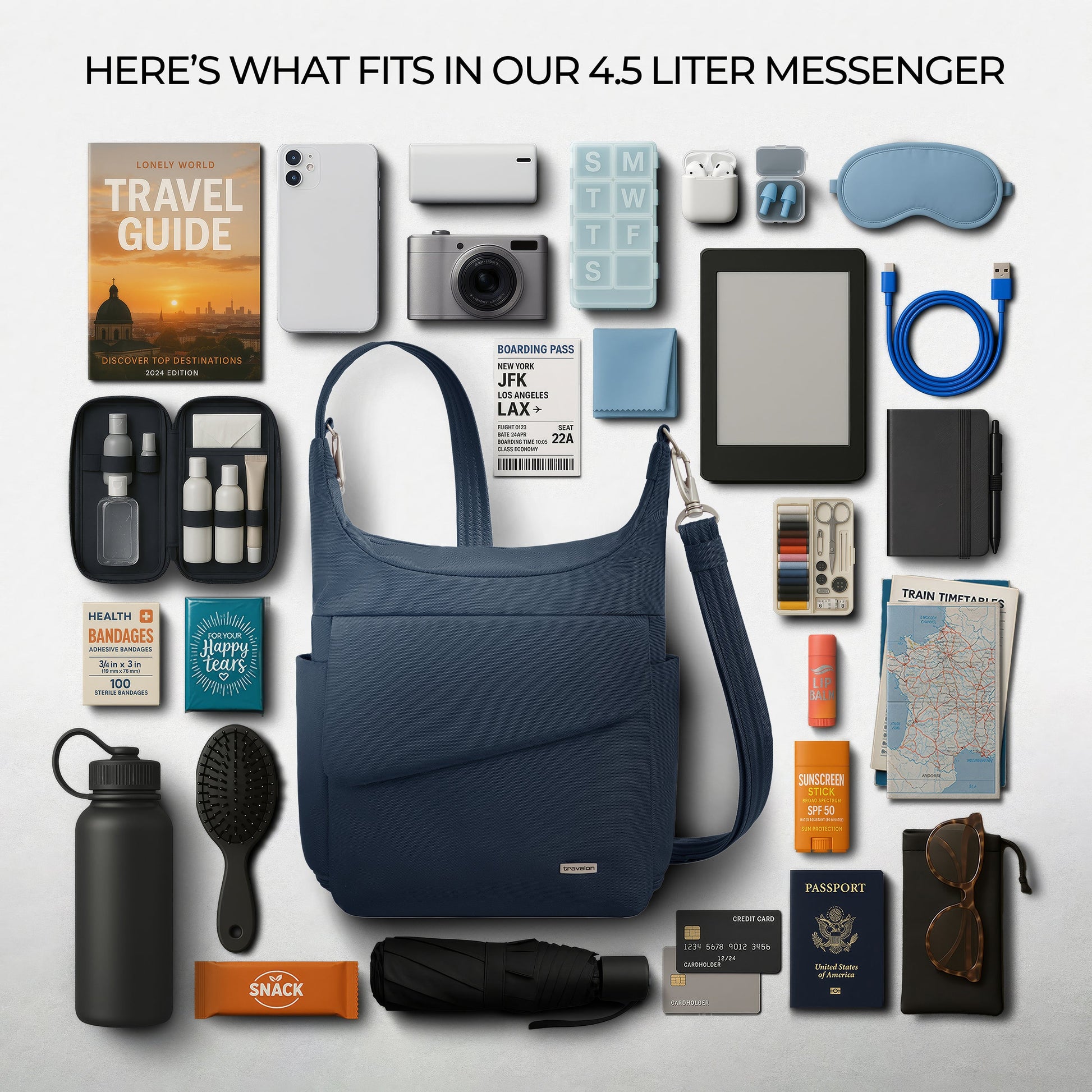 Travelon Messenger Travelon Anti-Theft Classic Messenger Bag (RFID Blocking)