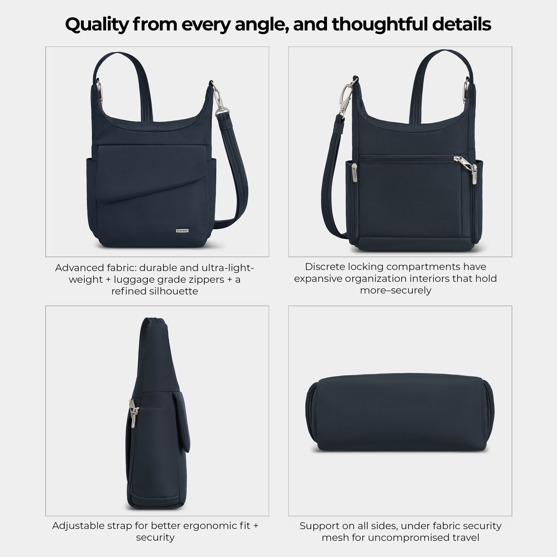 Travelon Messenger Travelon Anti-Theft Classic Messenger Bag (RFID Blocking)