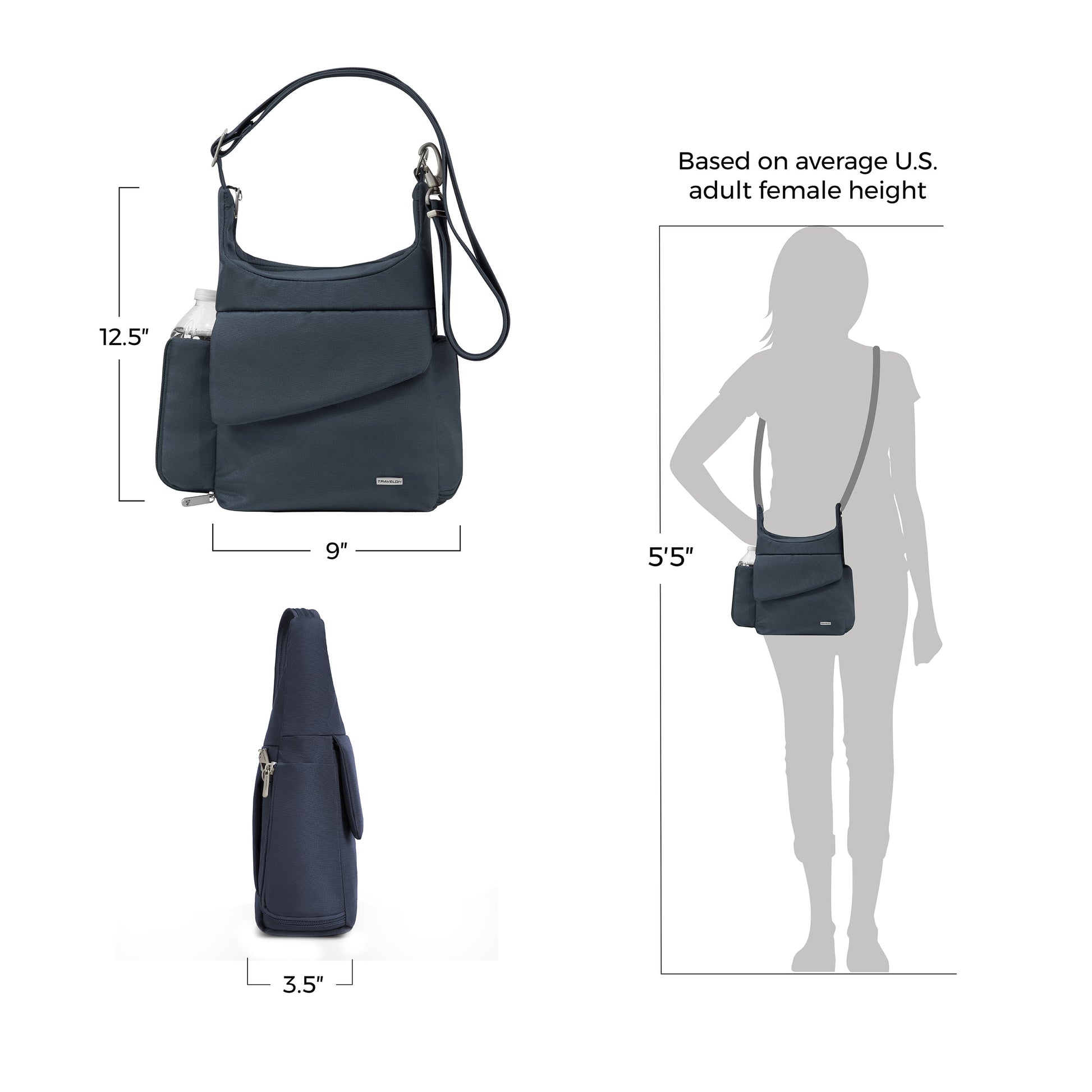 Travelon Messenger Travelon Anti-Theft Classic Messenger Bag (RFID Blocking)