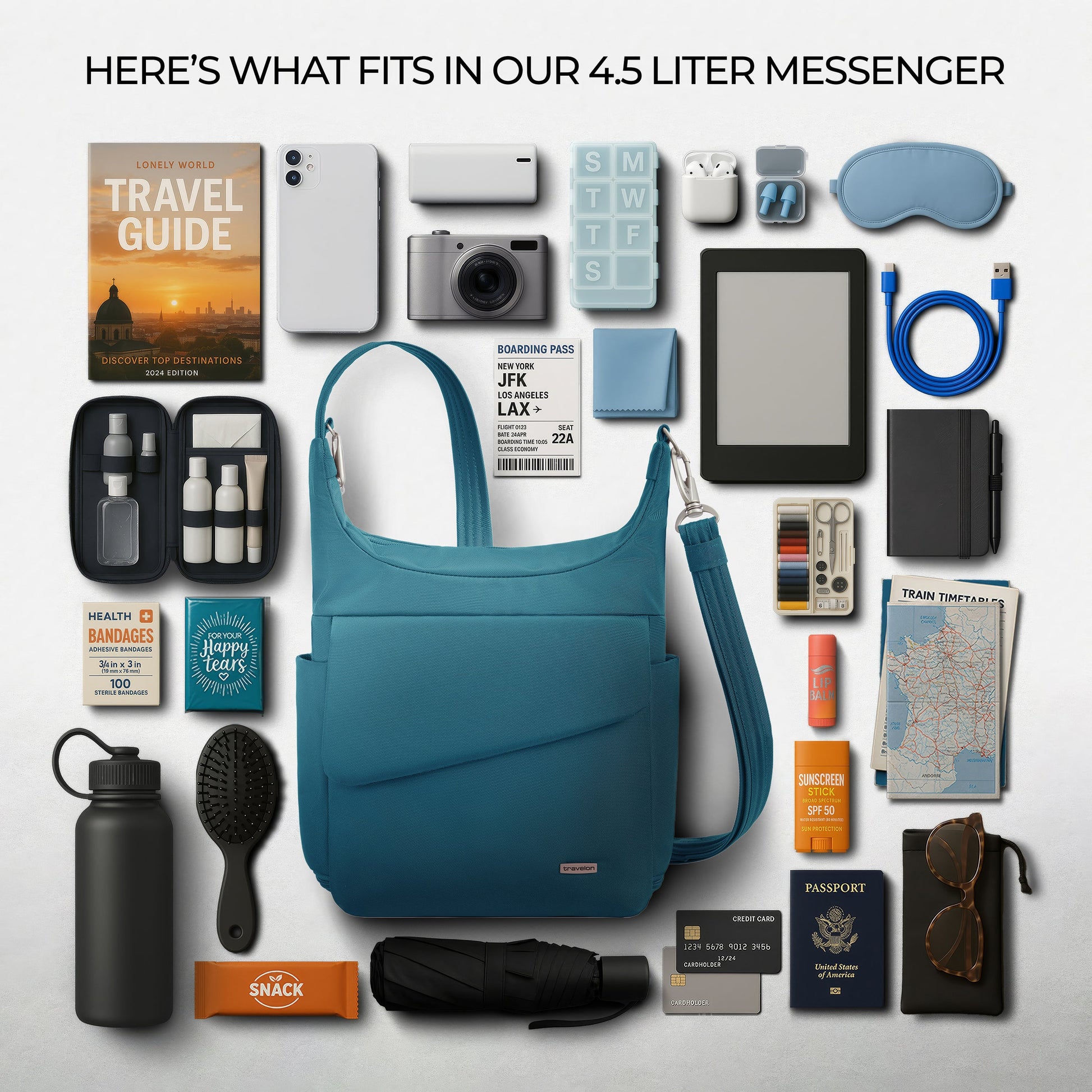 Travelon Messenger Travelon Anti-Theft Classic Messenger Bag (RFID Blocking)