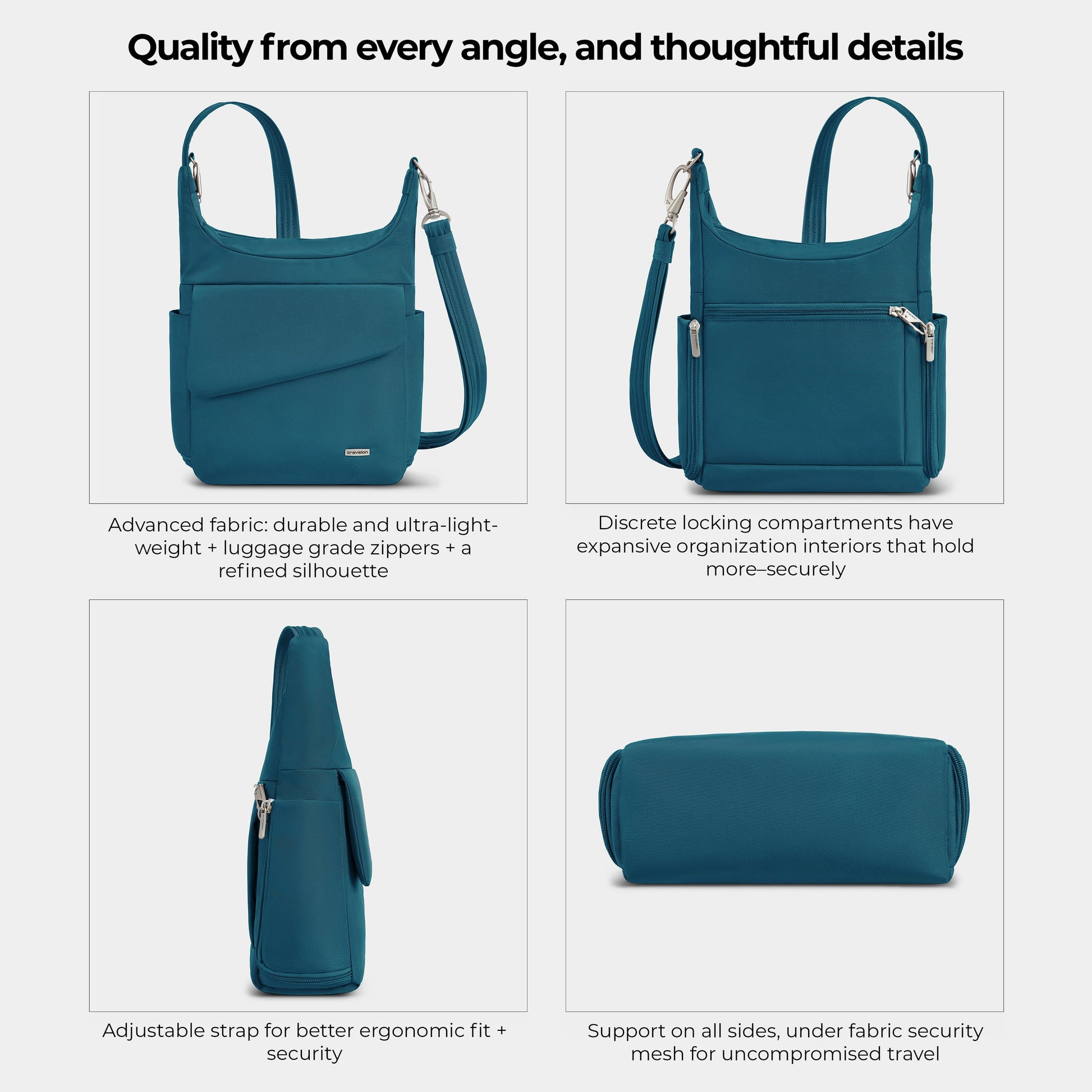Travelon Messenger Travelon Anti-Theft Classic Messenger Bag (RFID Blocking)