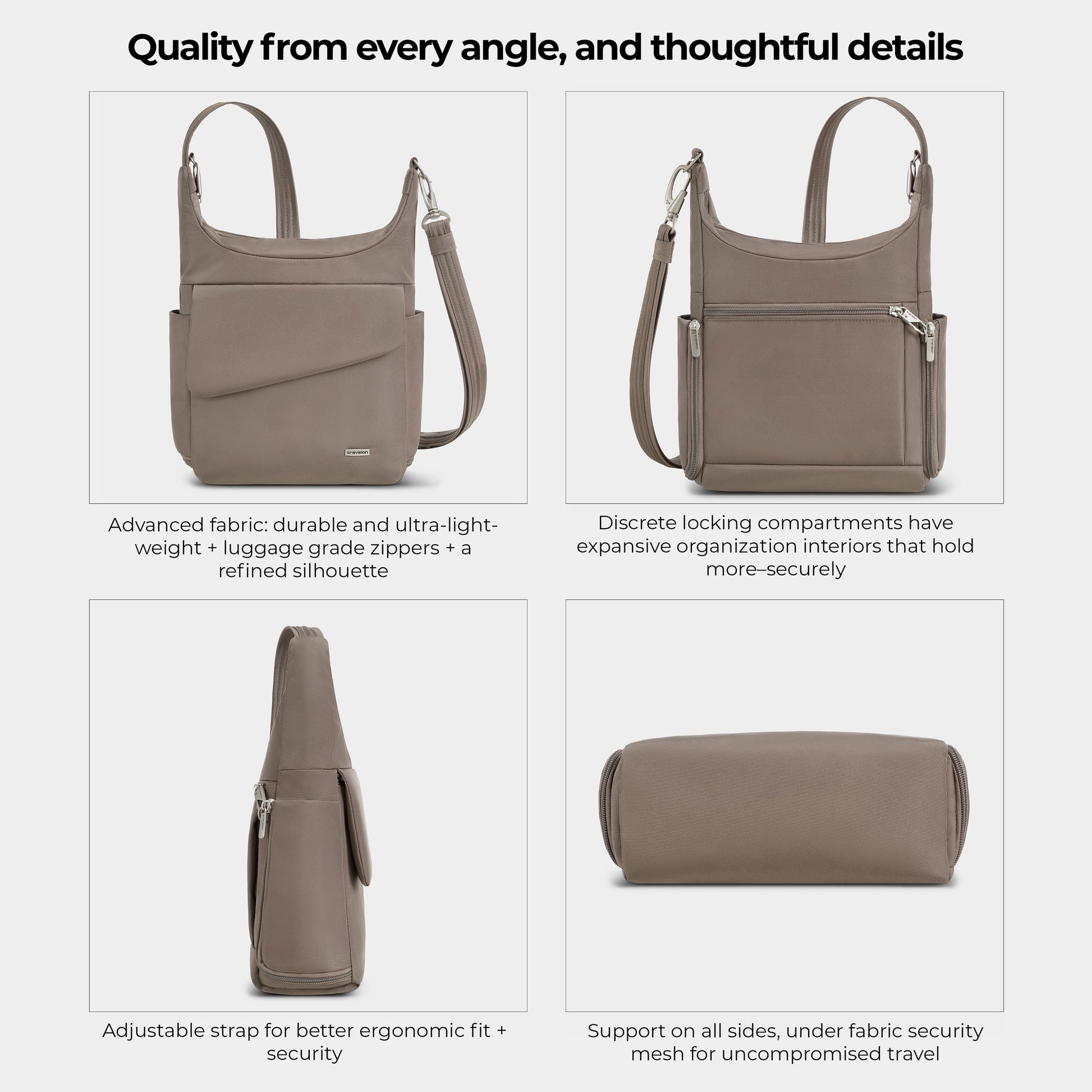 Travelon Messenger Travelon Anti-Theft Classic Messenger Bag (RFID Blocking)