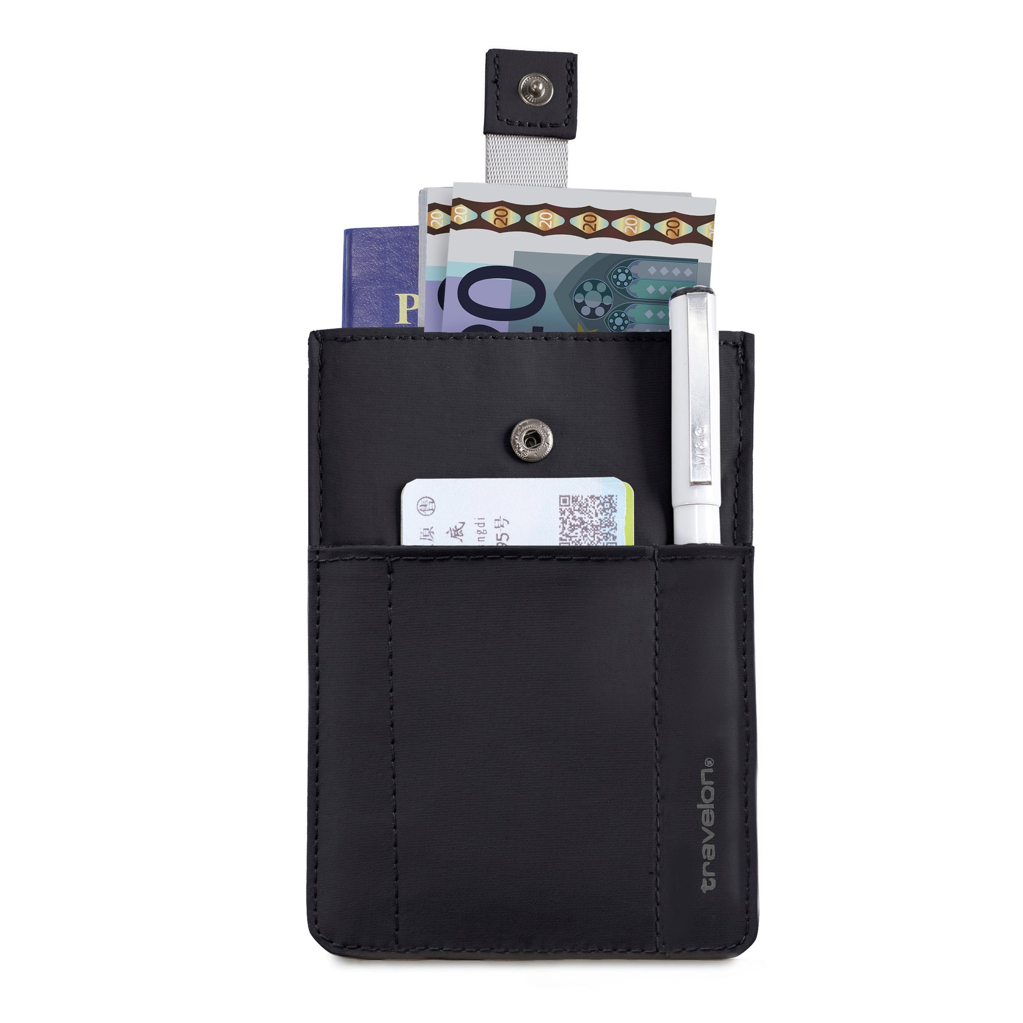 Travelon Passport Case Black Travelon RFID Blocking Pull-Up Passport Holder