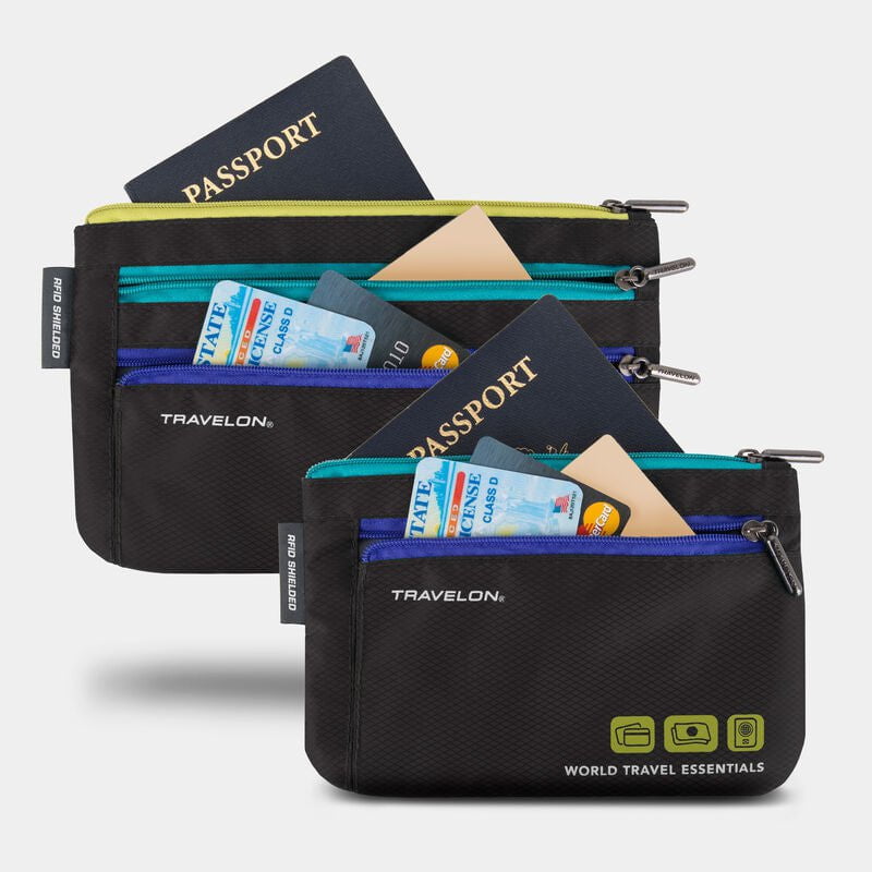 Travelon Passport Case Travelon World Travel Essentials Set of 2 Currency & Passport Organizers