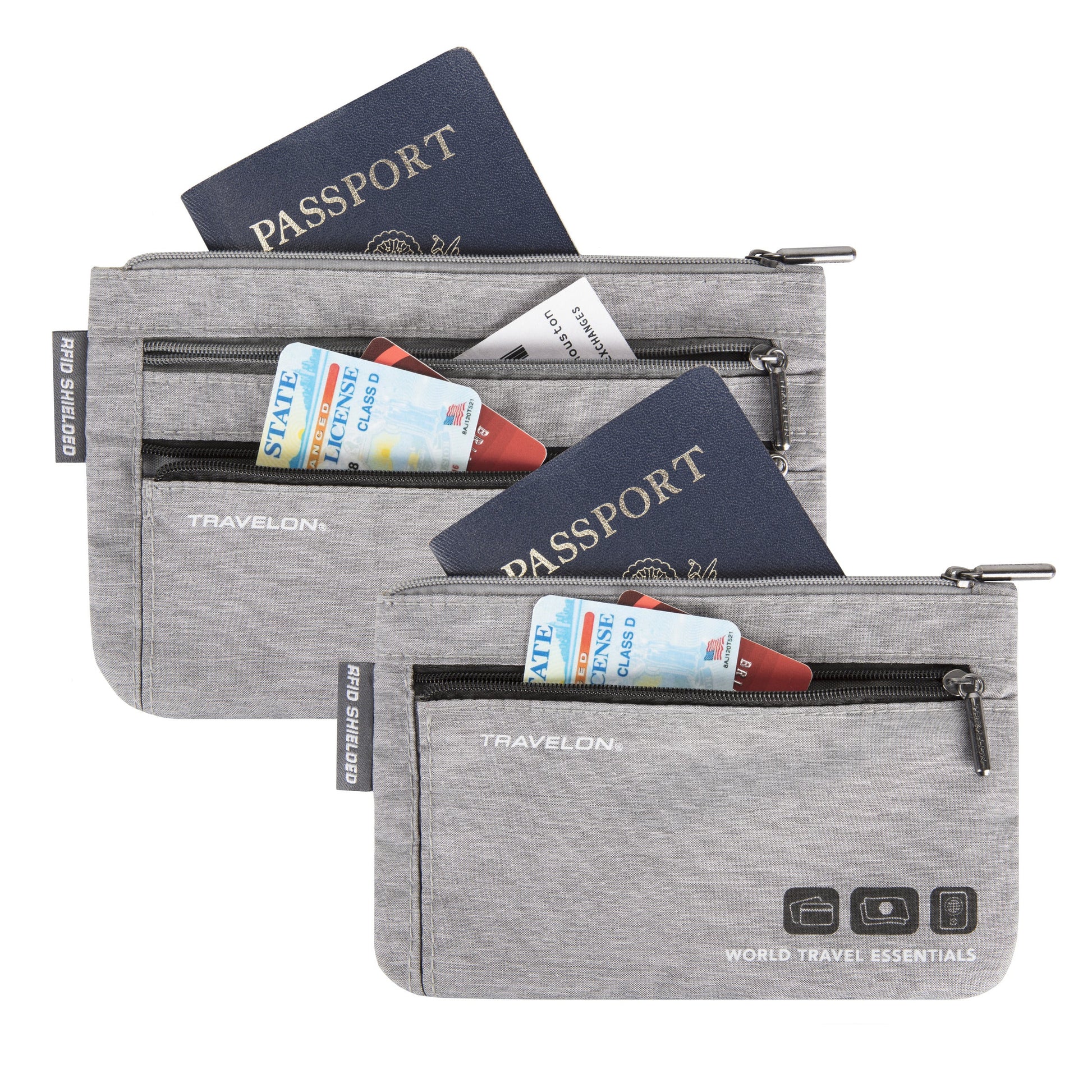 Travelon Passport Case Travelon World Travel Essentials Set of 2 Currency & Passport Organizers
