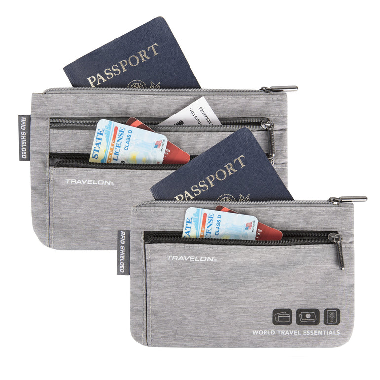 Travelon Passport Case Travelon World Travel Essentials Set of 2 Currency & Passport Organizers