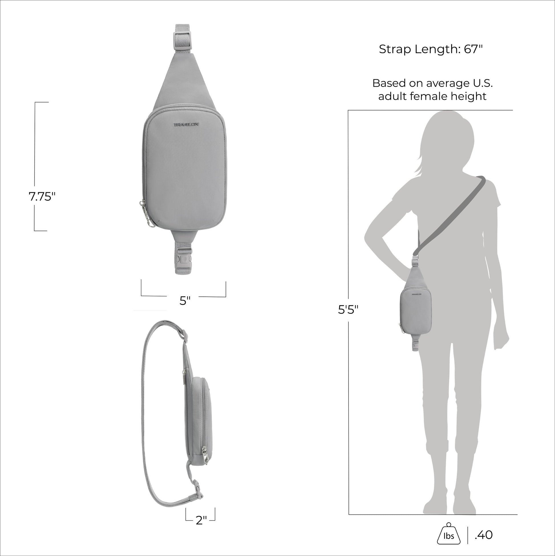 Travelon Sling Bag Travelon Roam Anti-Theft Compact Sling