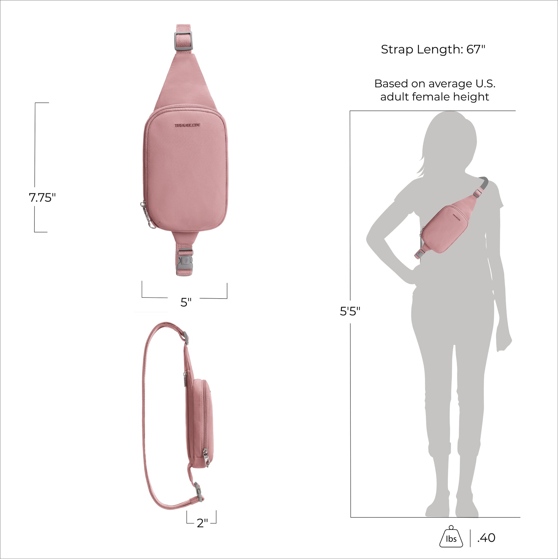 Travelon Sling Bag Travelon Roam Anti-Theft Compact Sling