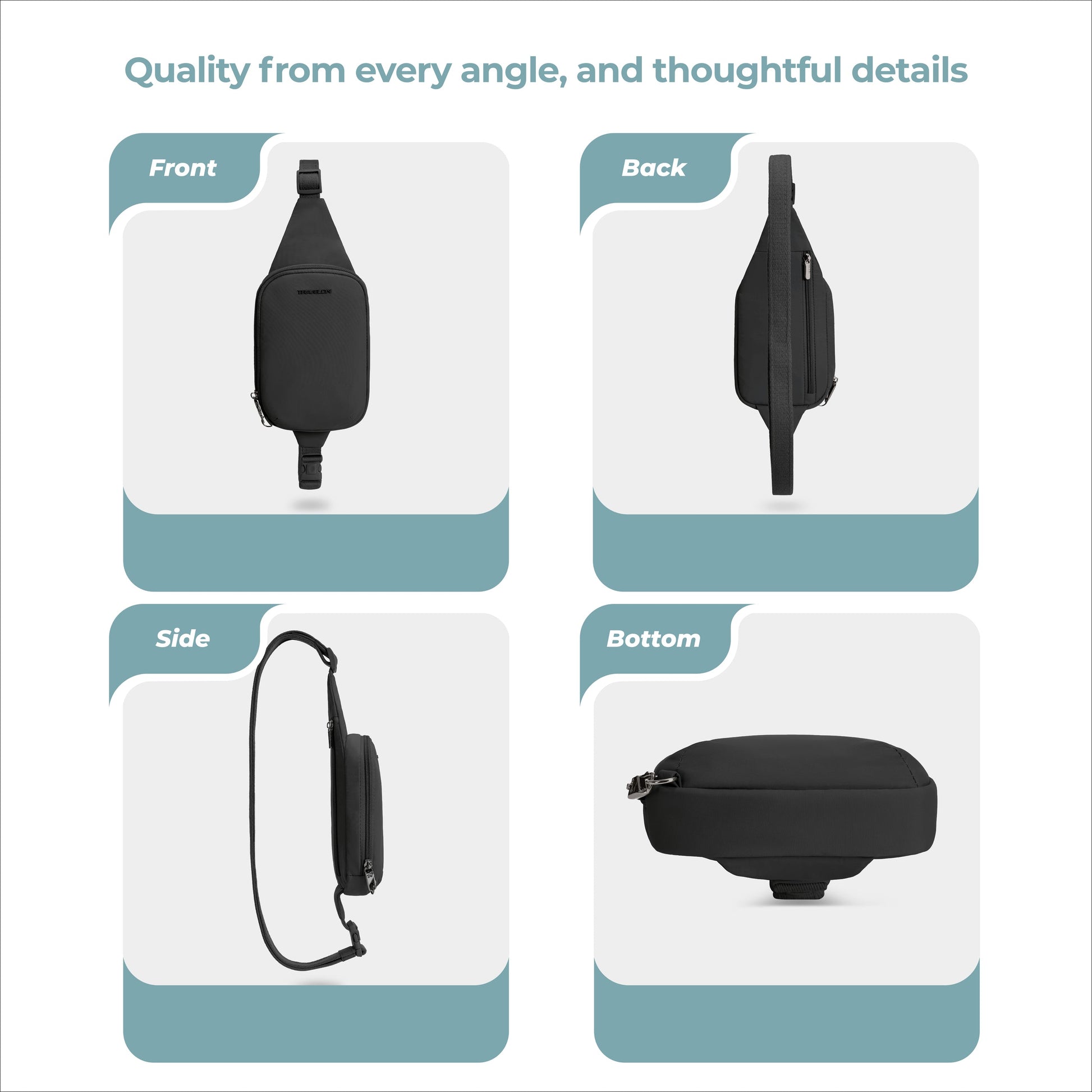 Travelon Sling Bag Travelon Roam Anti-Theft Compact Sling