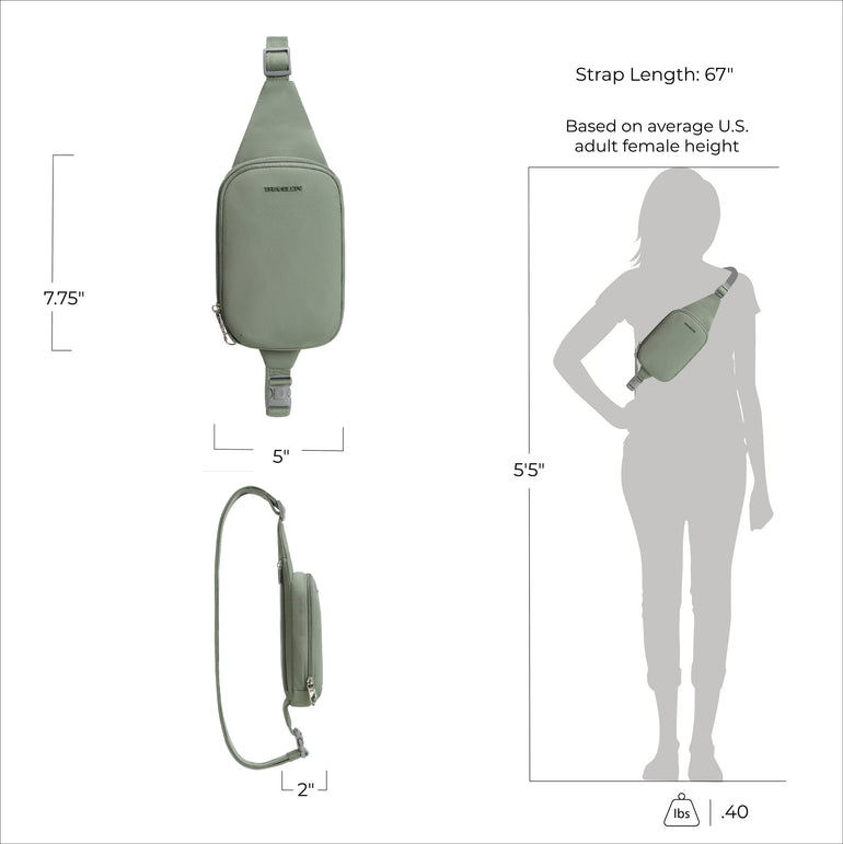 Travelon Sling Bag Travelon Roam Anti-Theft Compact Sling