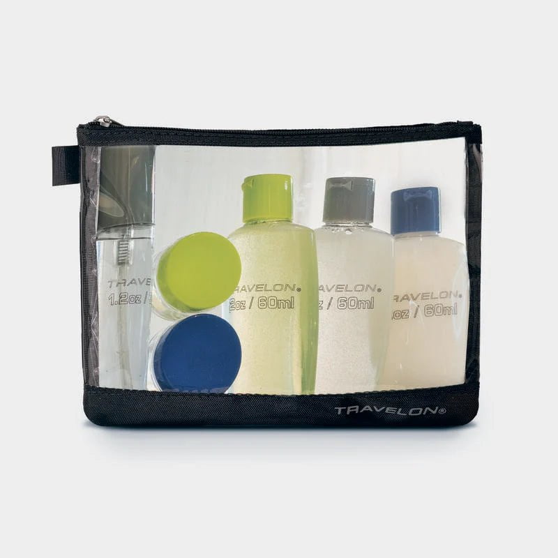 Travelon Travel Accessories Black Travelon 1 Qt Zip-Top Bag with Bottles
