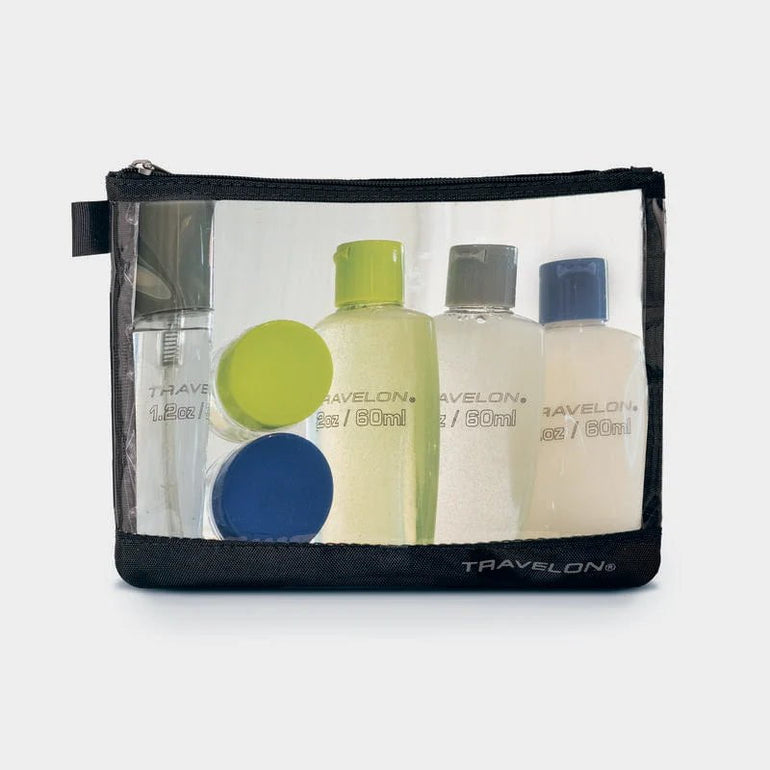 Travelon Travel Accessories Black Travelon 1 Qt Zip-Top Bag with Bottles