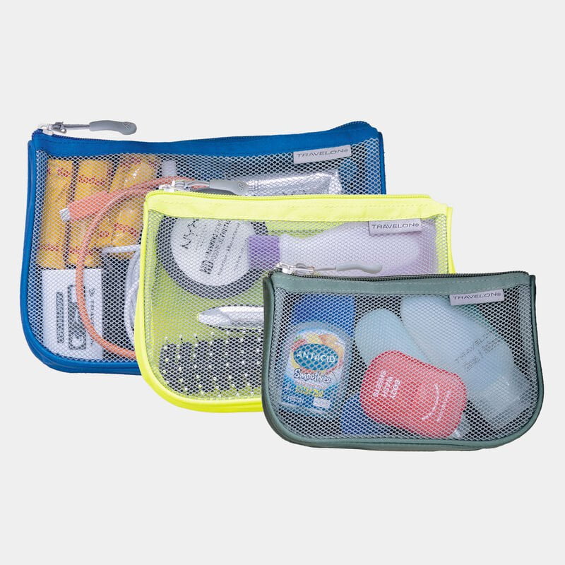 Travelon Travel Accessories Bolds Travelon Set of 3 Assorted Piped Pouches