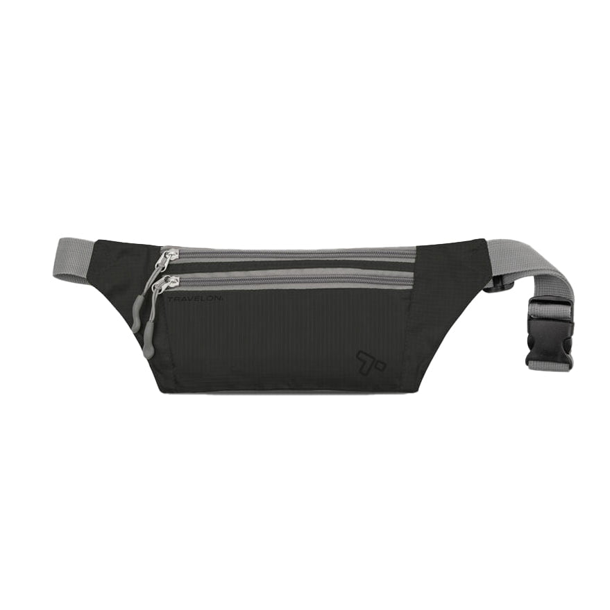 Travelon Waist Pouches Black Travelon Double Zip Waist Pack