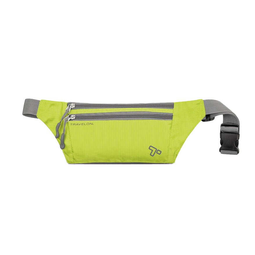 Travelon Waist Pouches Lime Travelon Double Zip Waist Pack