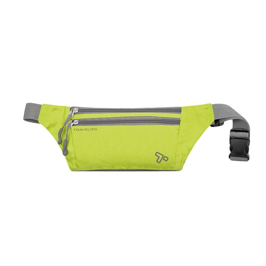 Travelon Waist Pouches Lime Travelon Double Zip Waist Pack