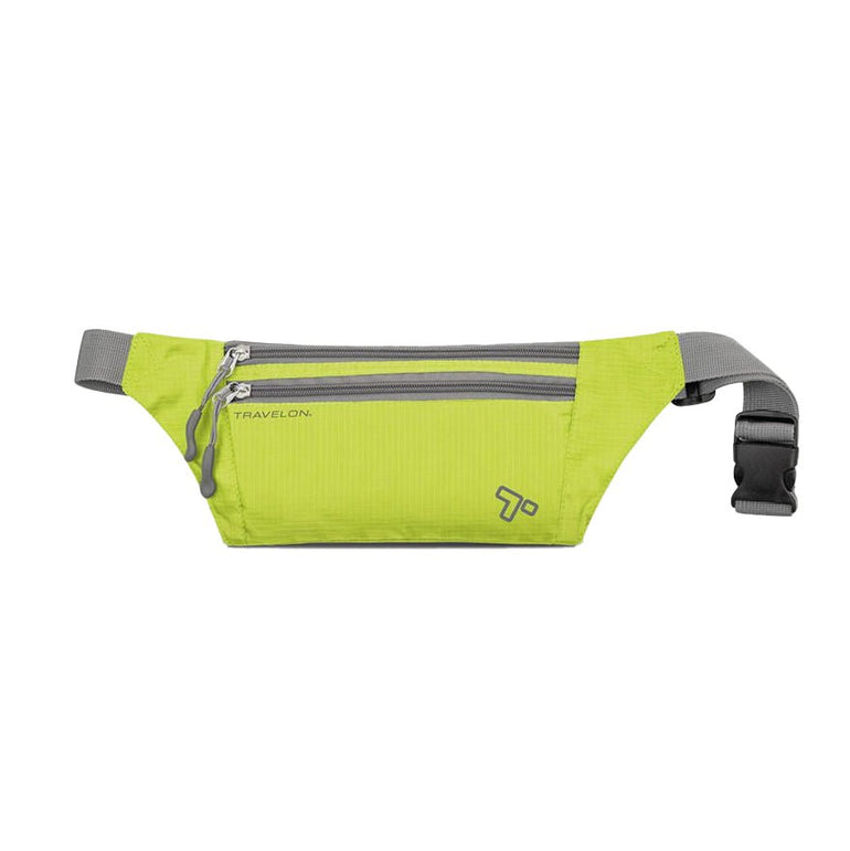 Travelon Waist Pouches Lime Travelon Double Zip Waist Pack