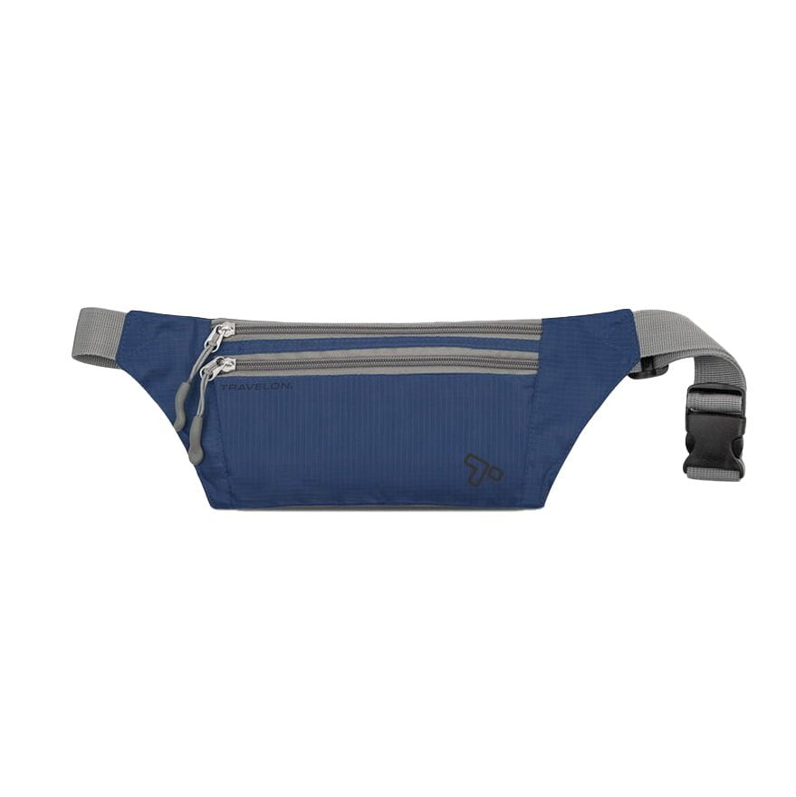Travelon Waist Pouches Royal Blue Travelon Double Zip Waist Pack