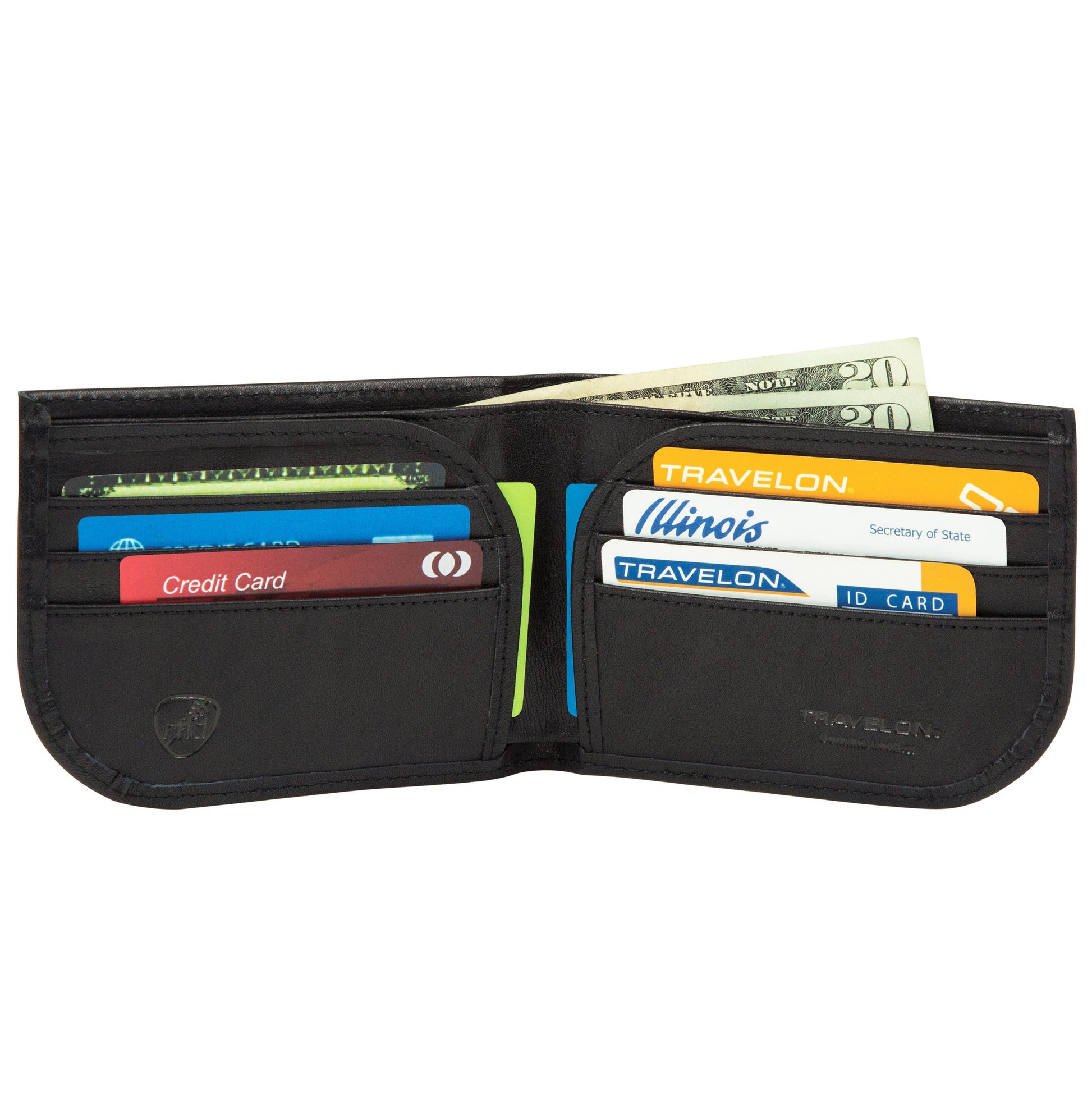 Travelon Wallets Black Travelon RFID Blocking Leather Front Pocket Wallet