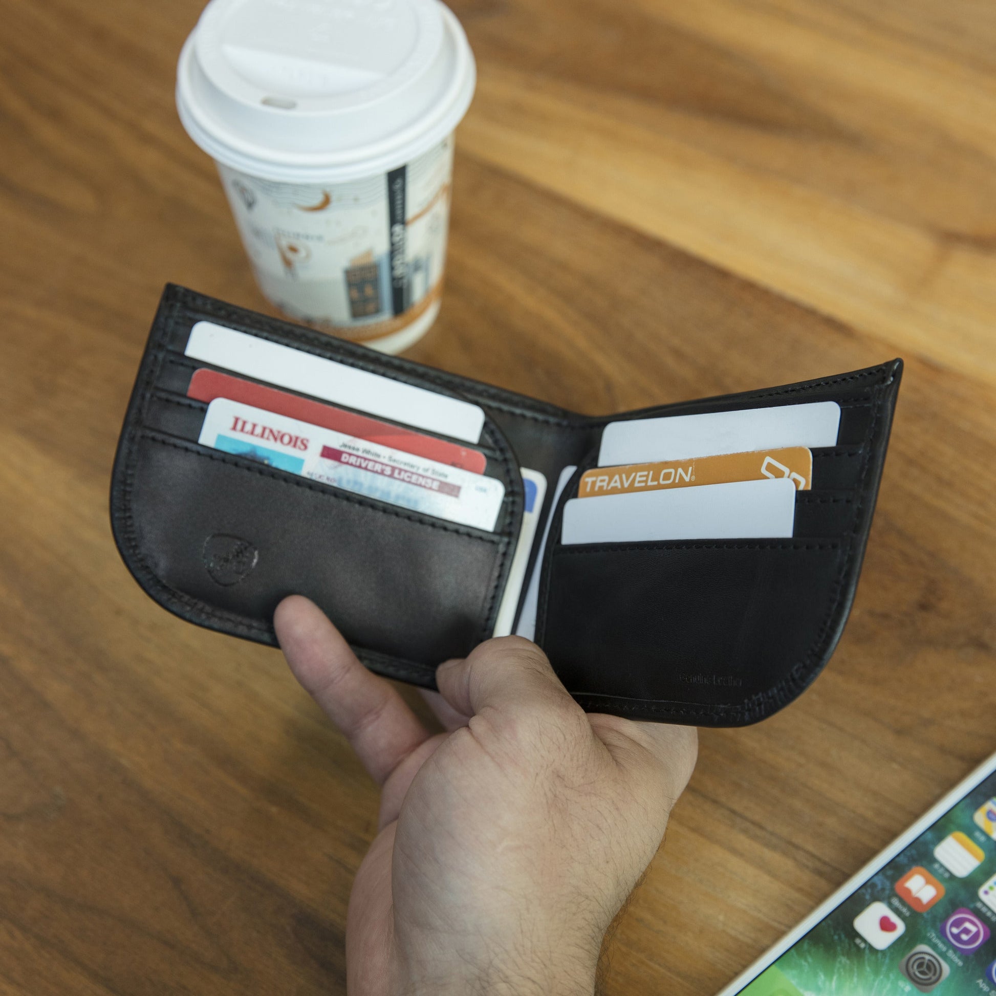 Travelon Wallets Black Travelon RFID Blocking Leather Front Pocket Wallet