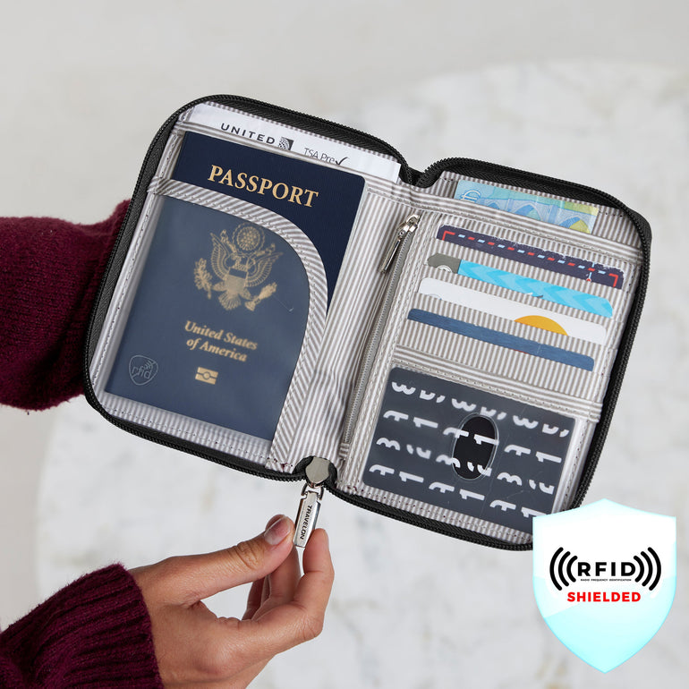 Travelon Wallets Travelon RFID Blocking Passport Zip Wallet
