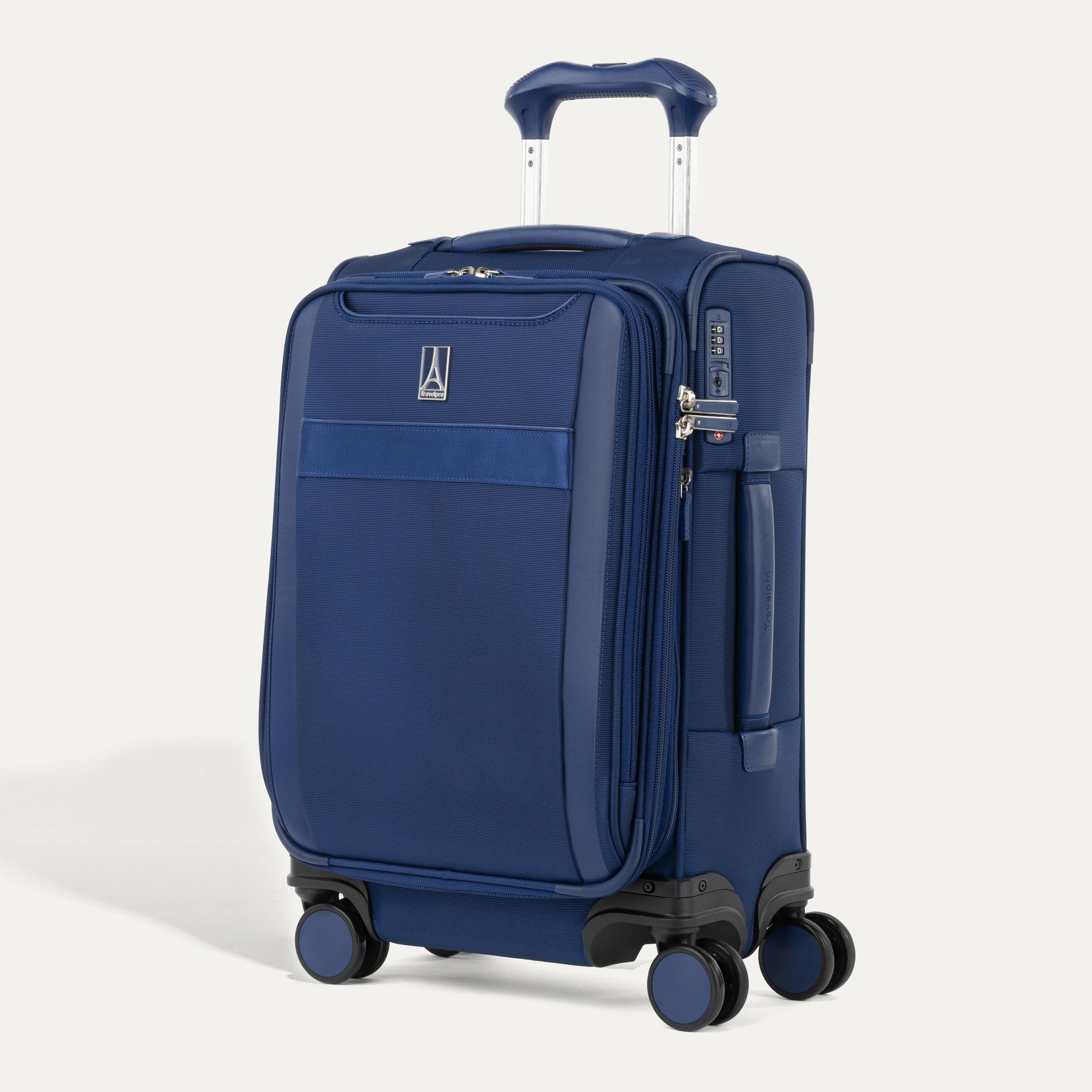 Travelpro Luggage Estate Blue Travelpro VersaPack+ Compact Carry-On Spinner Luggage