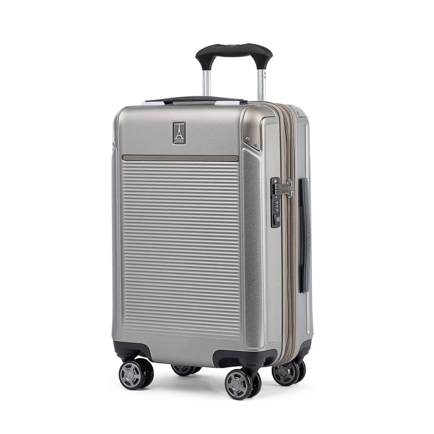 Travelpro Luggage Metallic Sand Travelpro Platinum® Elite Carry-on Expandable Hardside Spinner Luggage