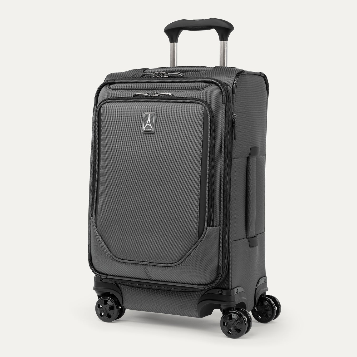 Travelpro Luggage Titanium Grey Travelpro Crew Classic Carry-On Expandable Spinner Luggage