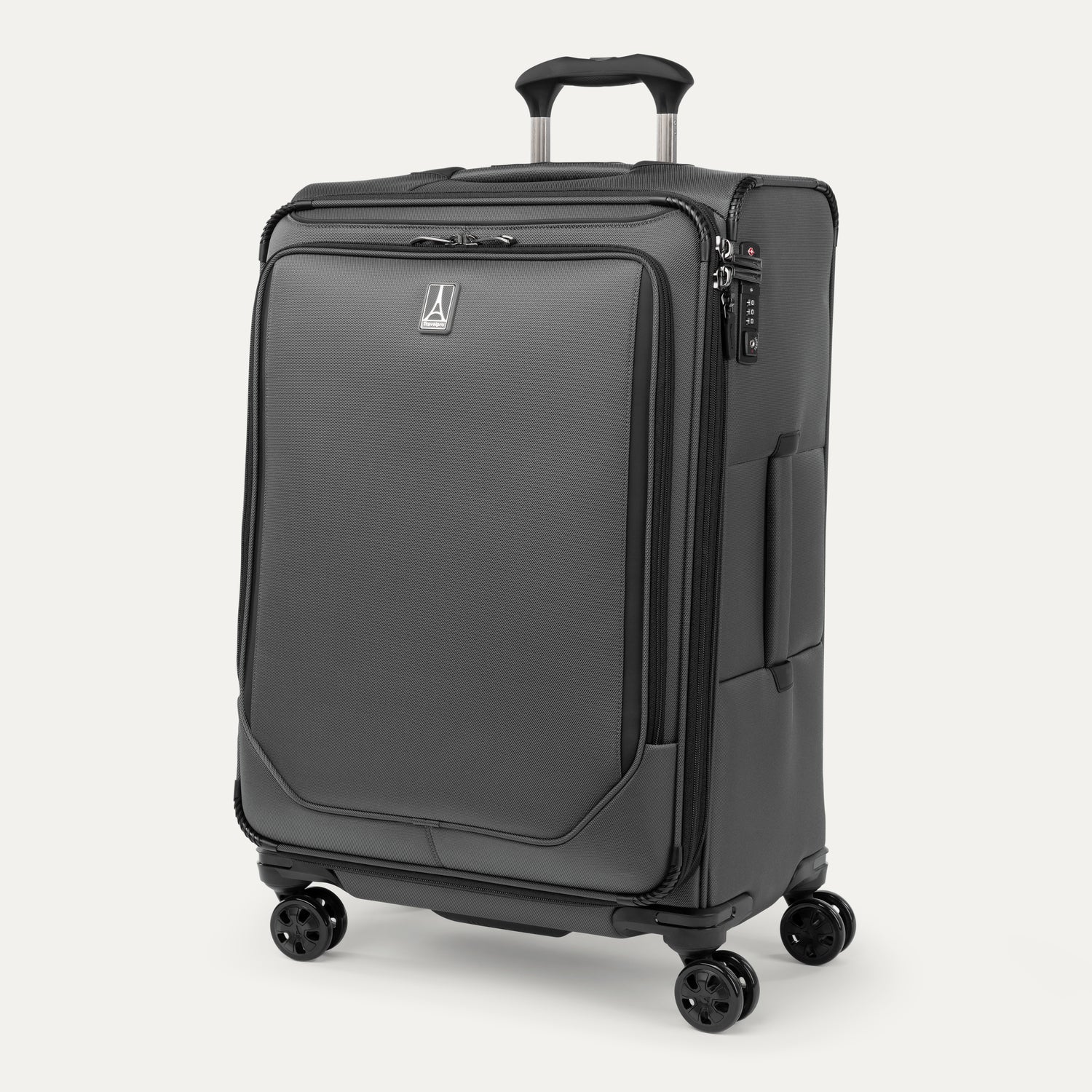Travelpro Luggage Titanium Grey Travelpro Crew Classic Medium Check-in Expandable Spinner Luggage