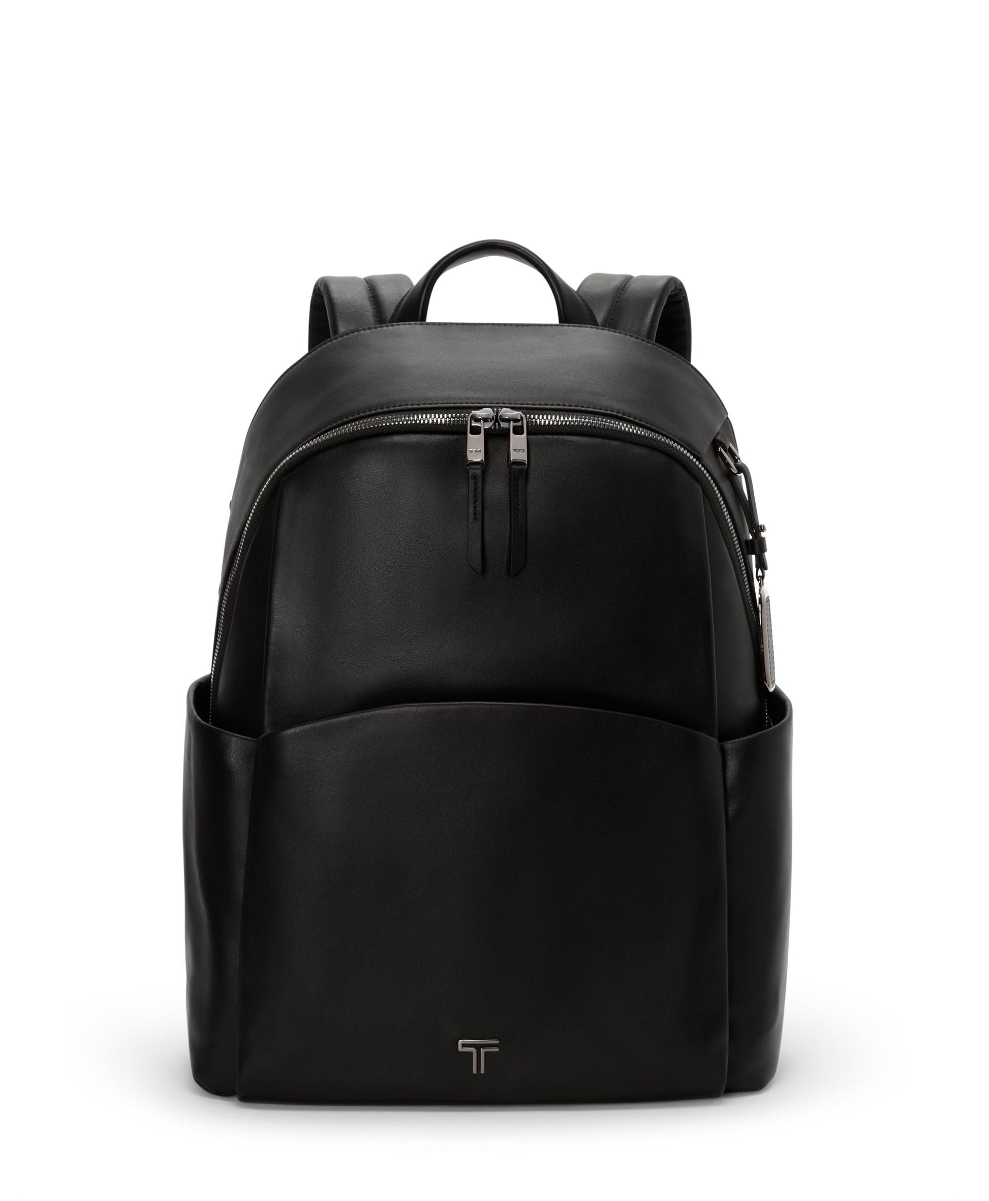 Tumi Backpacks Black/Gunmetal Tumi Voyageur Leather Raina Large Backpack