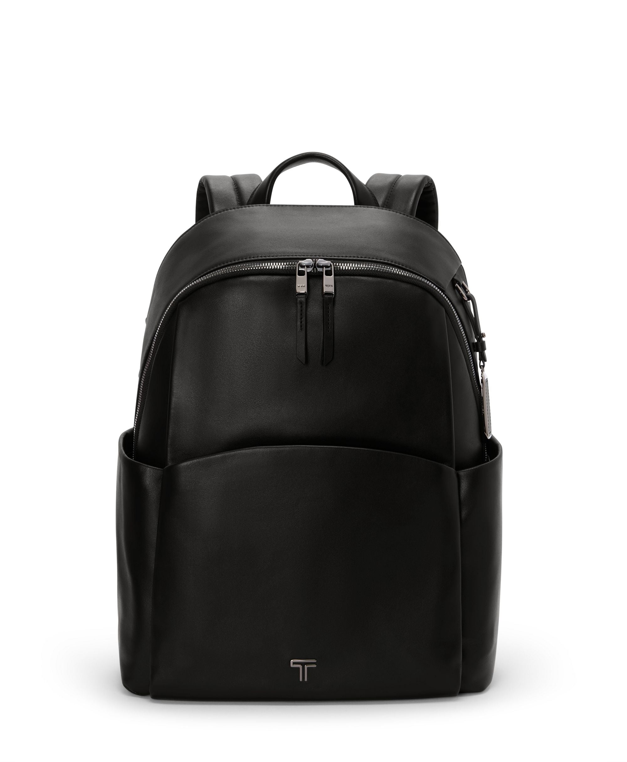 Tumi Backpacks Black/Gunmetal Tumi Voyageur Leather Raina Large Backpack
